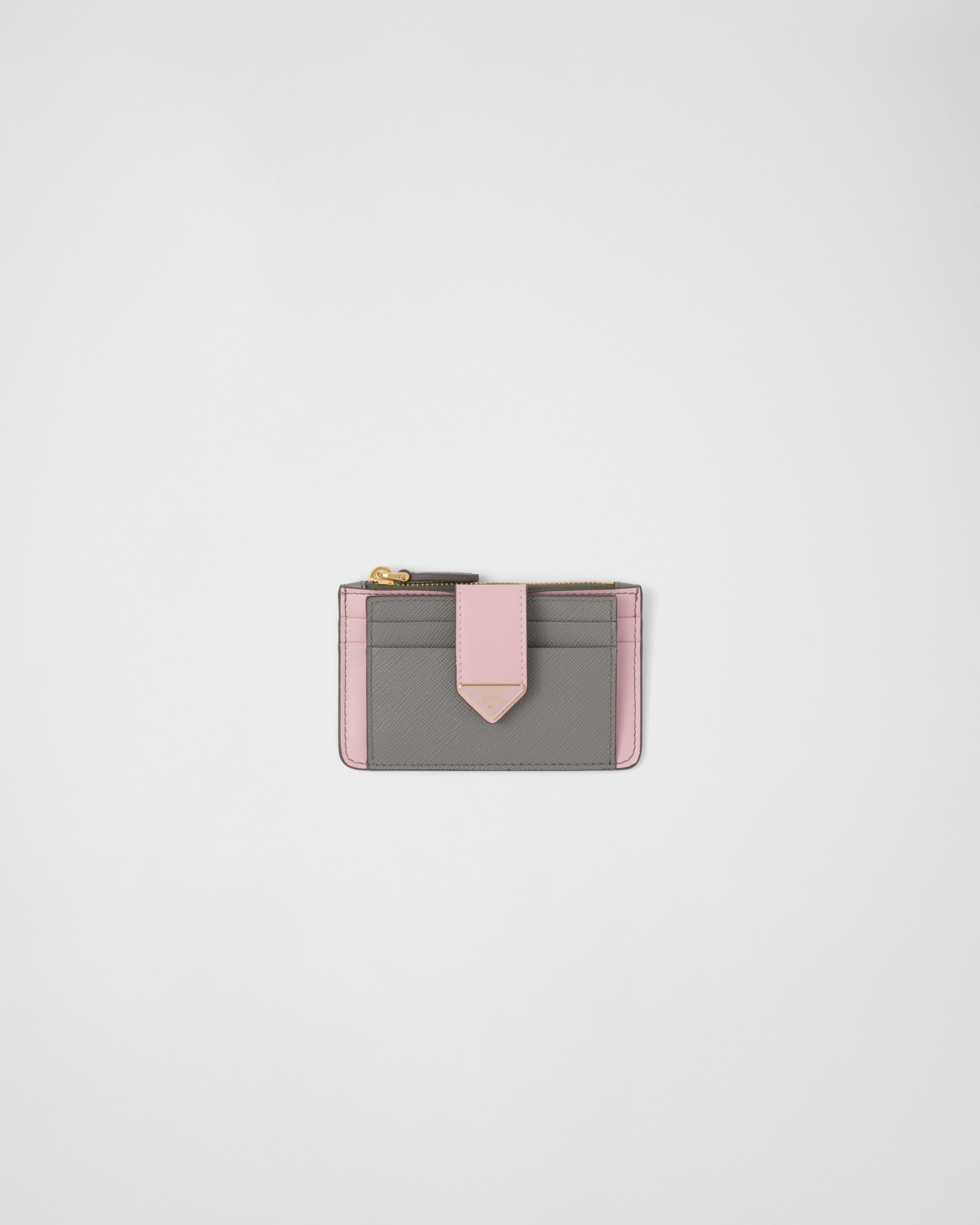 Saffiano and smooth leather card holder - 1