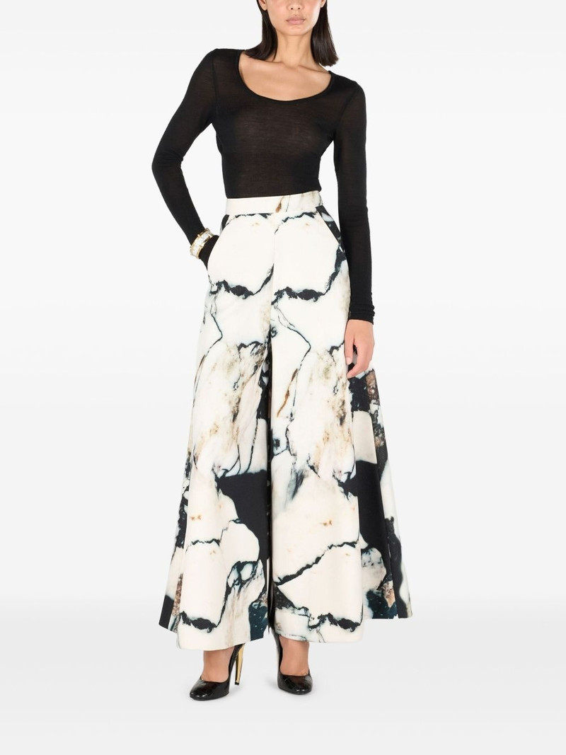 Roberto Cavalli marble-print trousers outlook