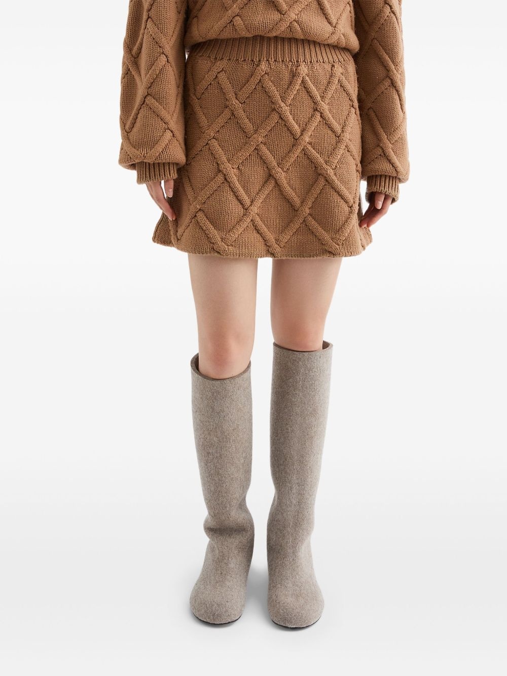 wool mini skirt - 3