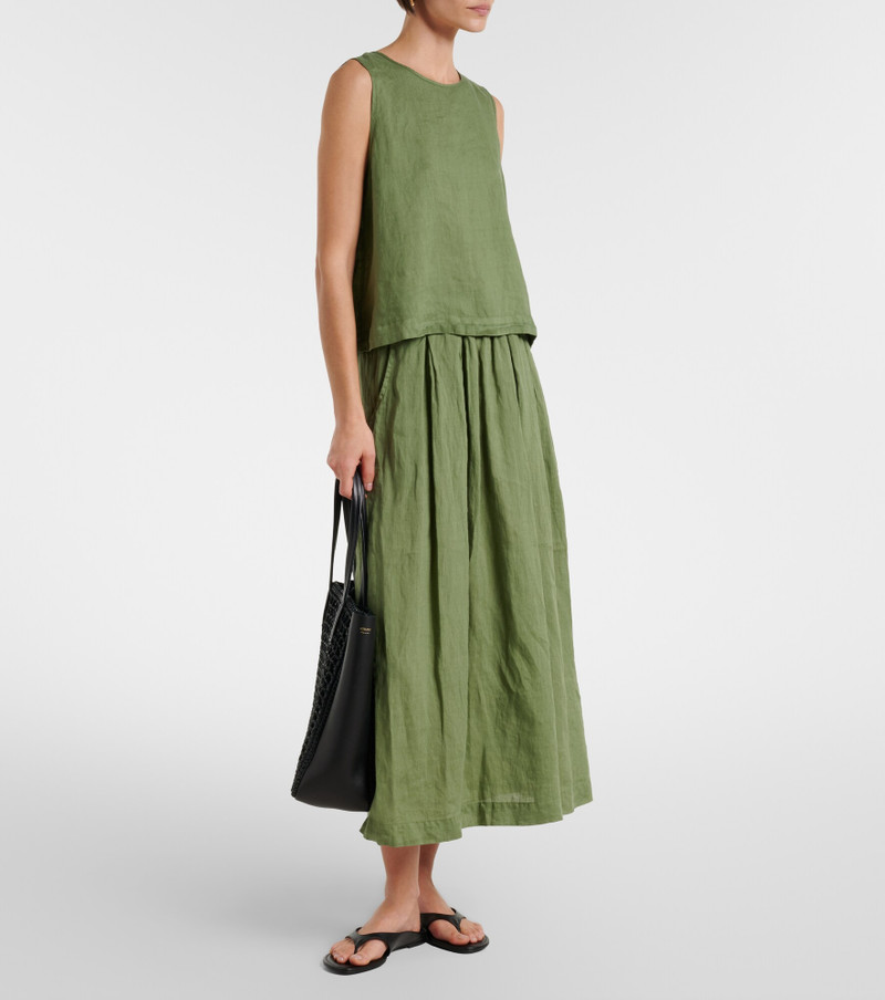 velvet Linda linen midi skirt outlook
