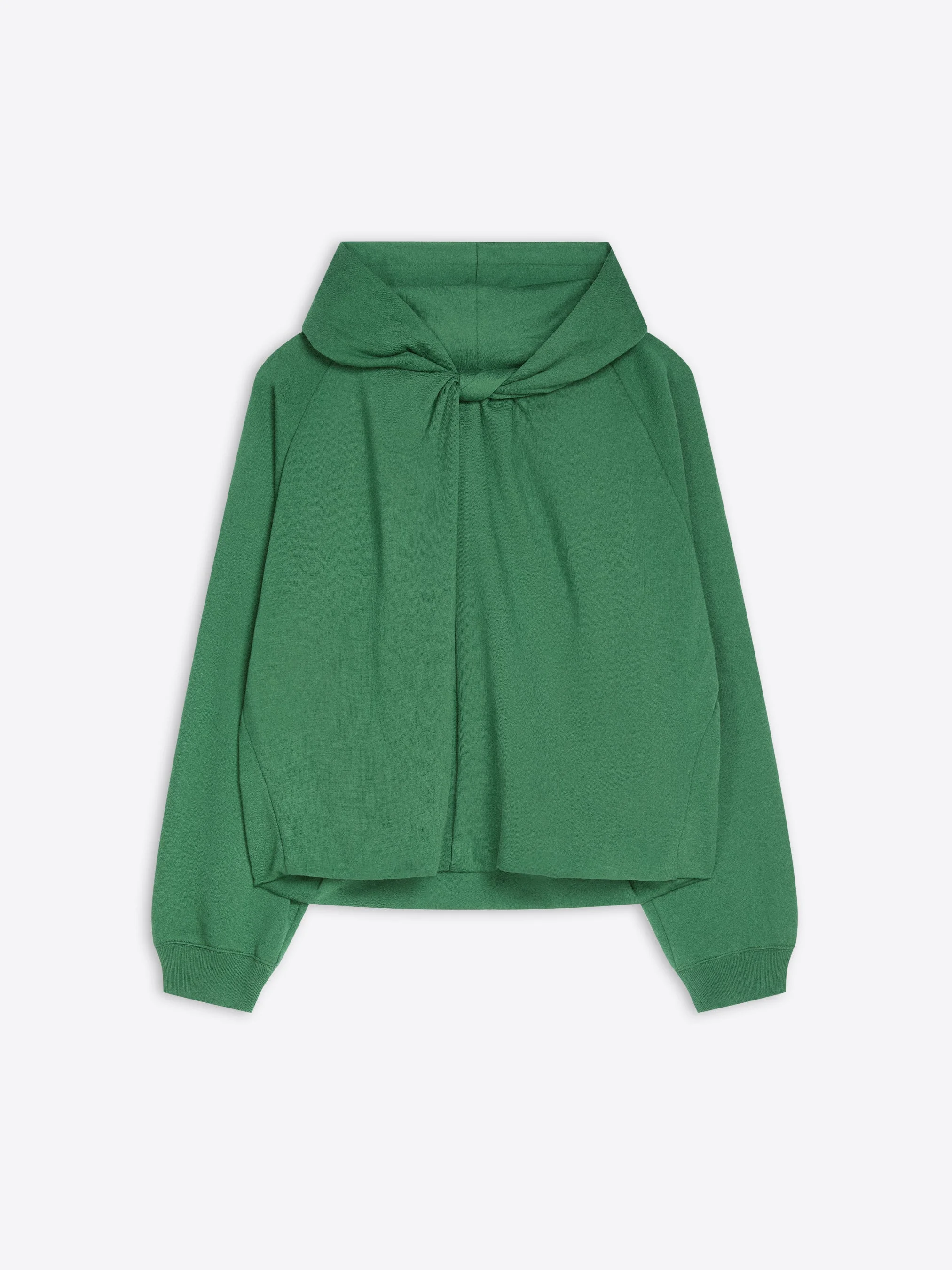 DRAPED COTTON HOODIE - 1