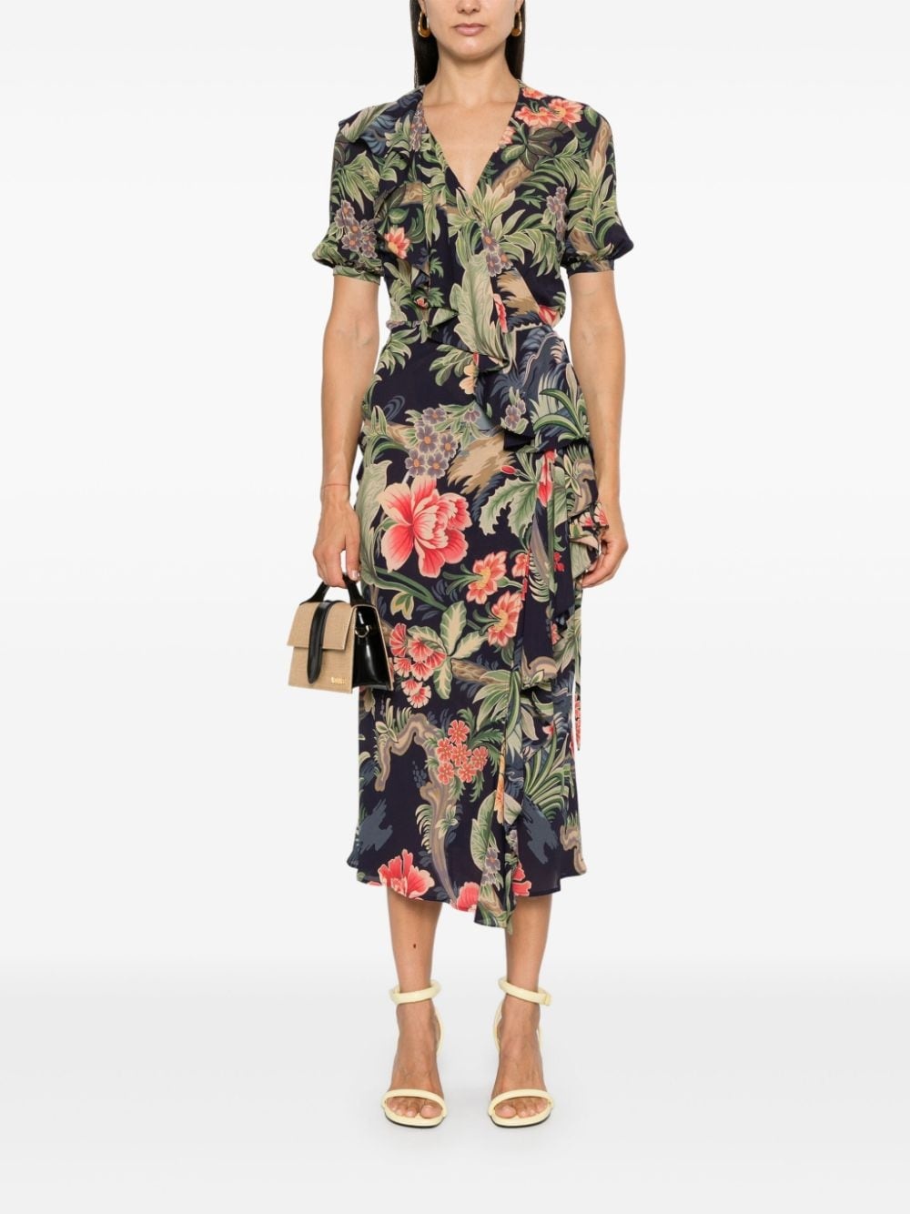 floral-print midi dress - 2