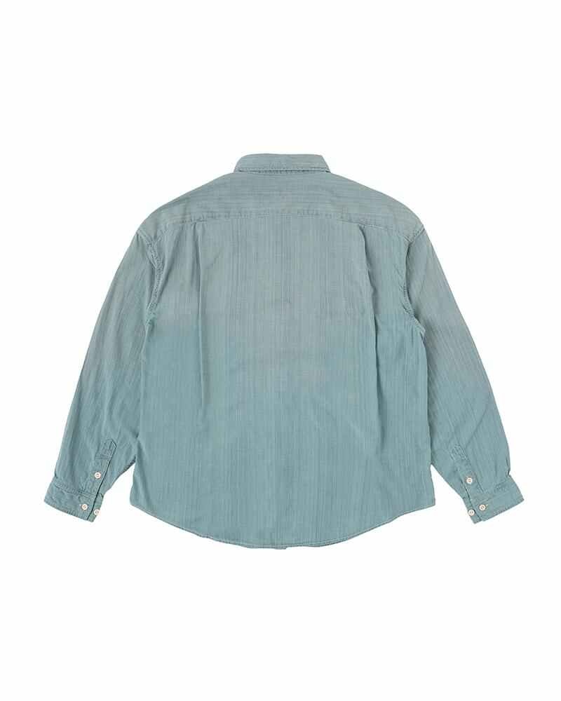 PALMER SHIRT L/S DMGD GREEN - 2