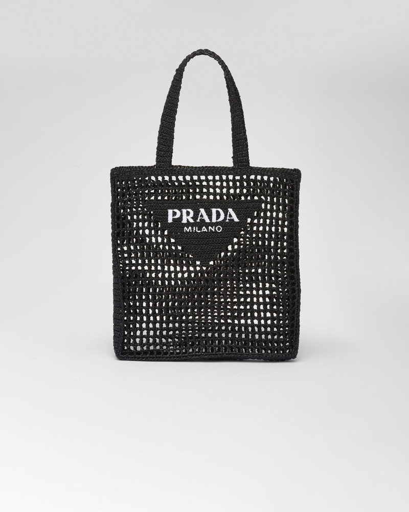 Raffia tote bag with logo - 1