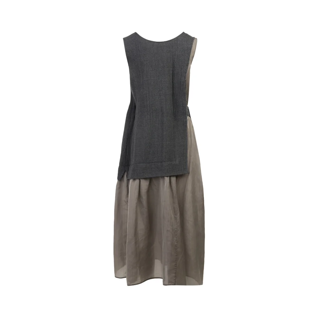 grey combination dress Y's Sleeveless Midi - P6YV-D09-829/00/LIGHT bridesmaid dresses Mermaid
