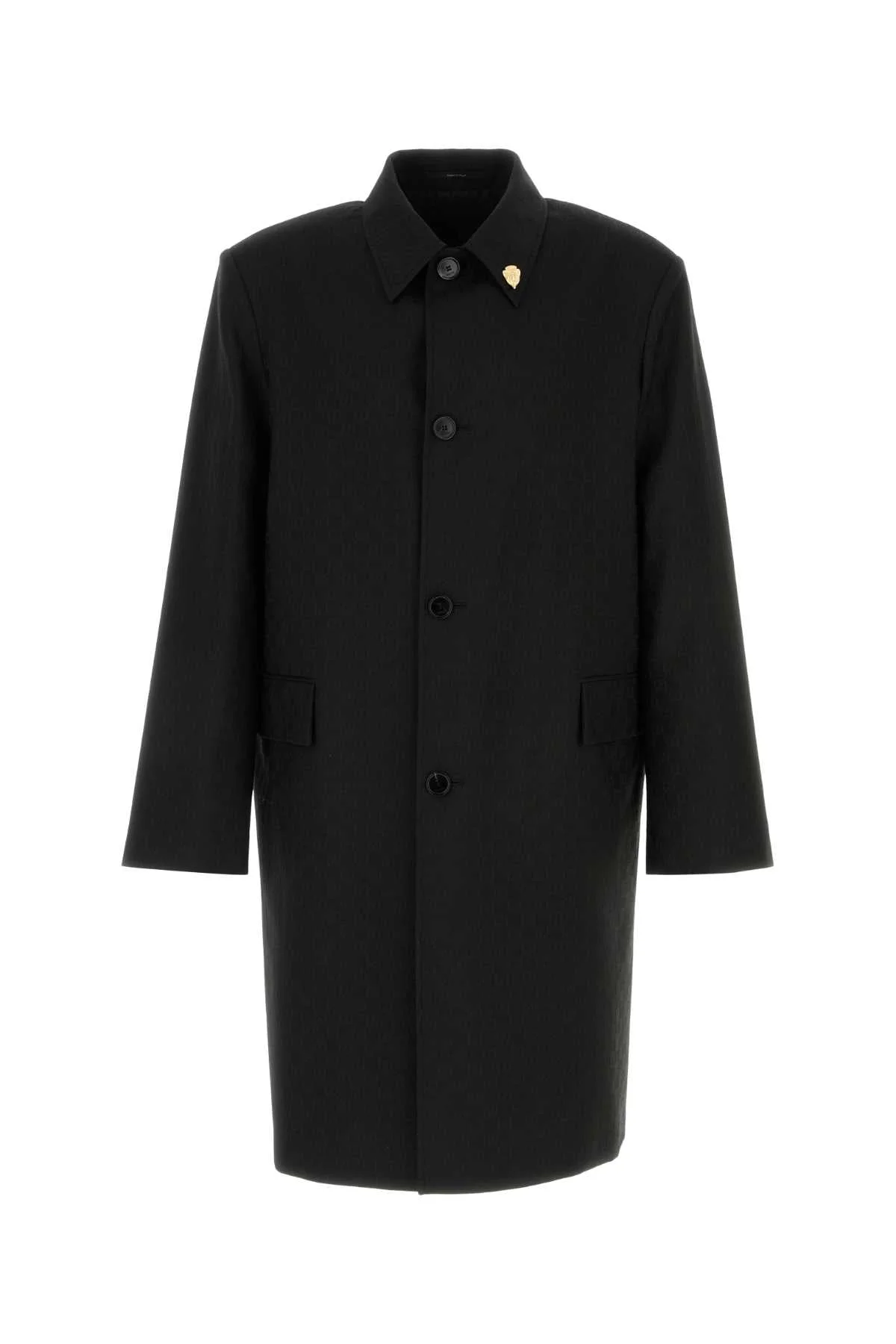 Gucci Men Black Polyester Blend Coat - 1