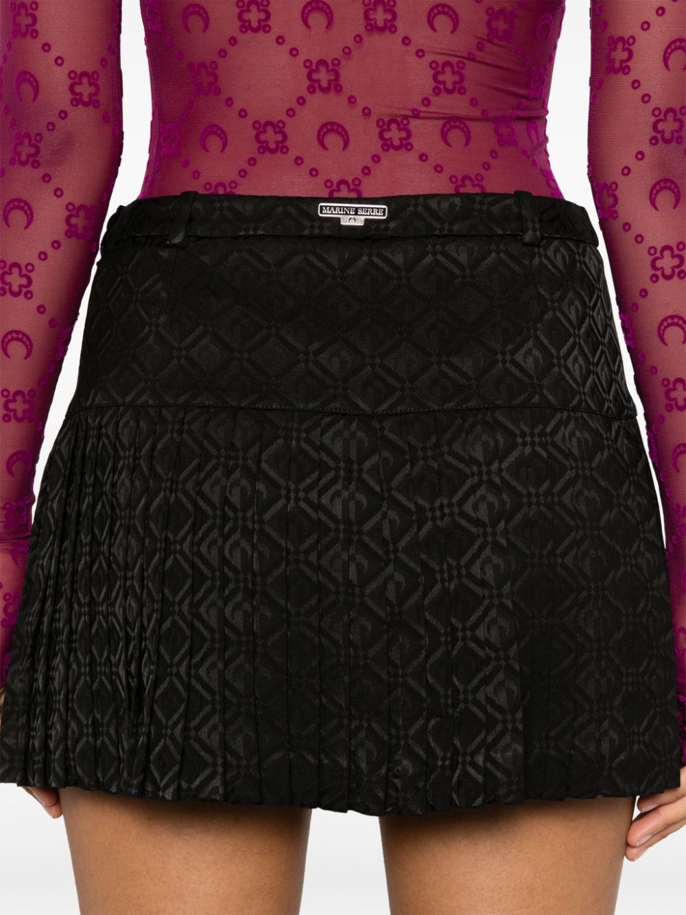 Moon Diamond-jacquard mini skirt - 5