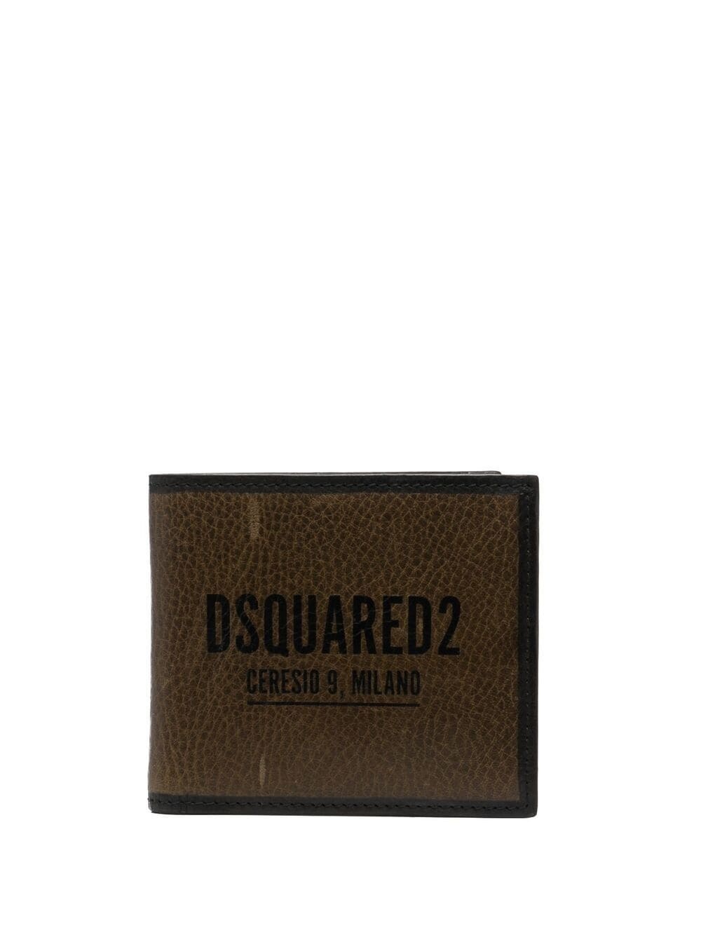 distressed logo-print wallet - 1