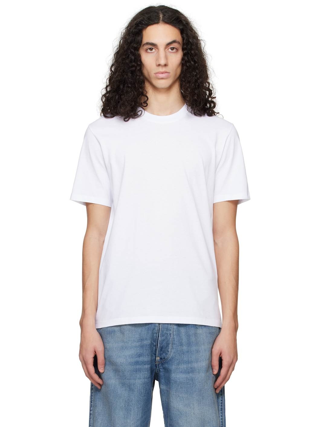 Three-Pack White Cotton T-shirts - 1