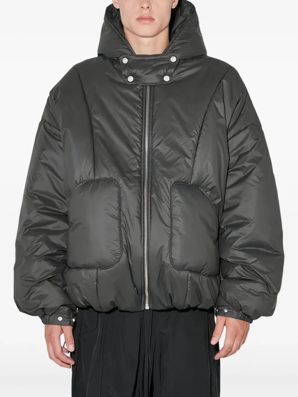 nylon sculptural puffer jacket - 1