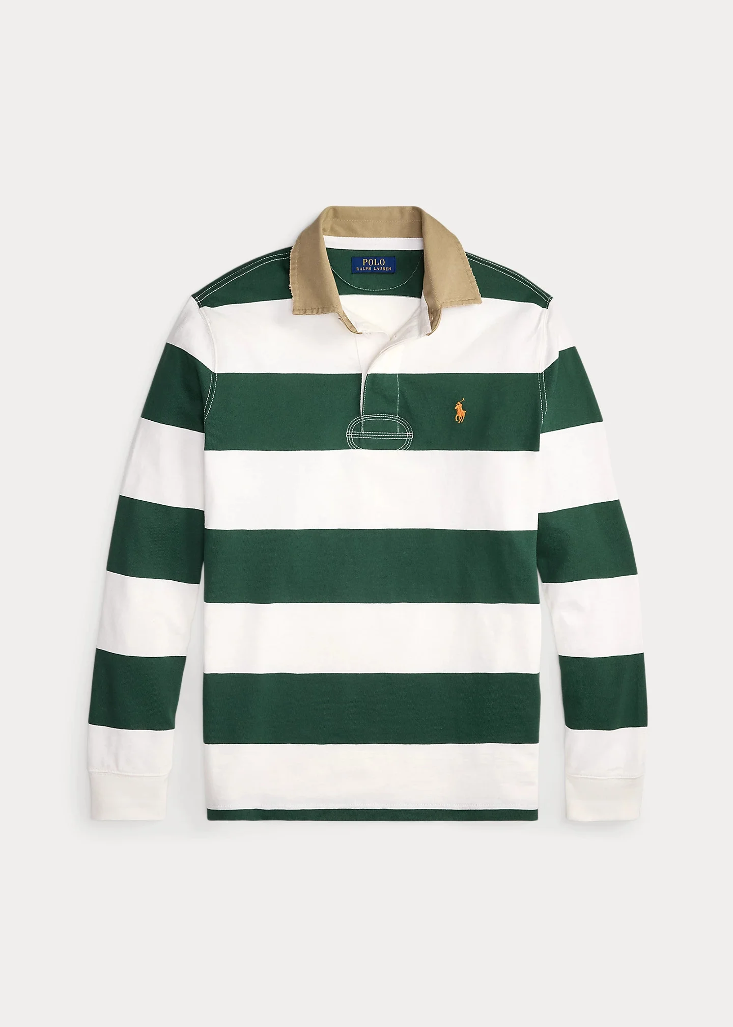 Classic Fit Khaki-Collar Rugby Shirt - 1