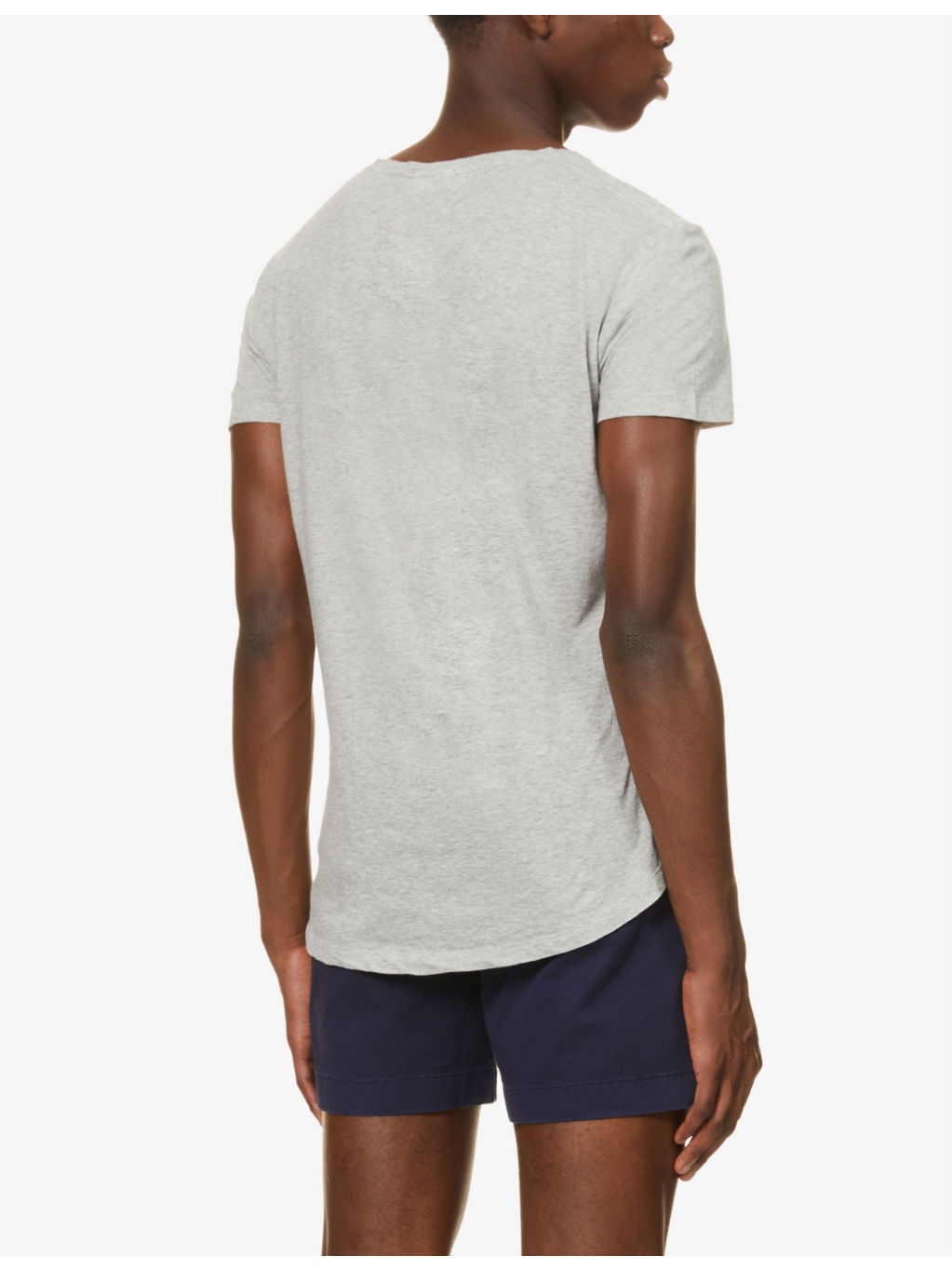 Sammy marled crewneck cotton-jersey T-shirt - 4