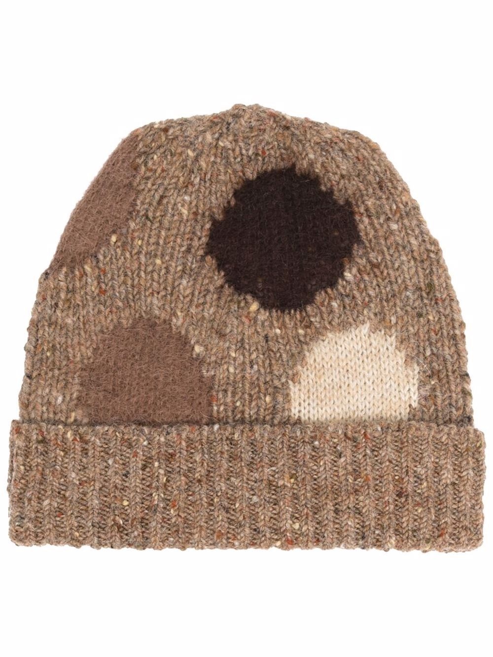 polka-dot intarsia beanie - 1