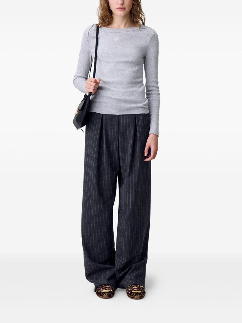 Claudie Pierlot boat-neck long-sleeve T-shirt outlook