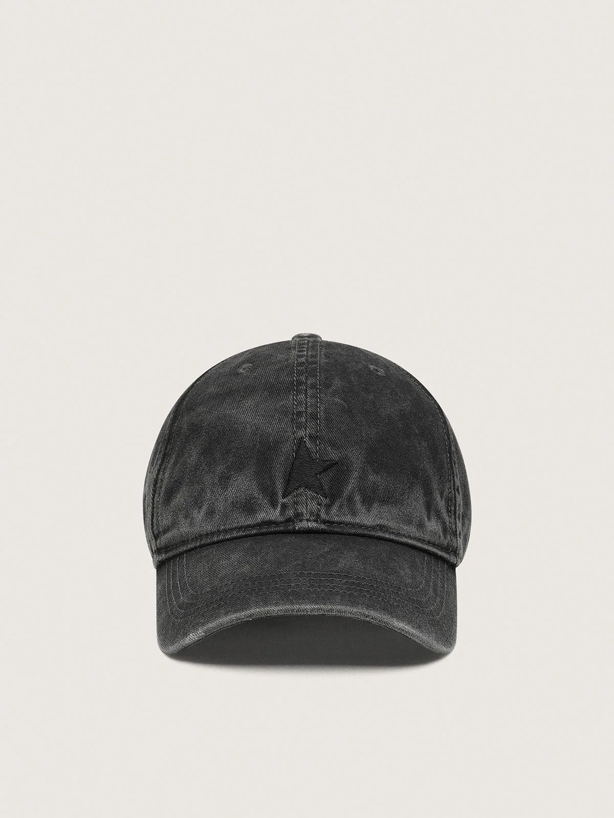 Anthracite baseball cap with tone-on-tone embroidered star - 1