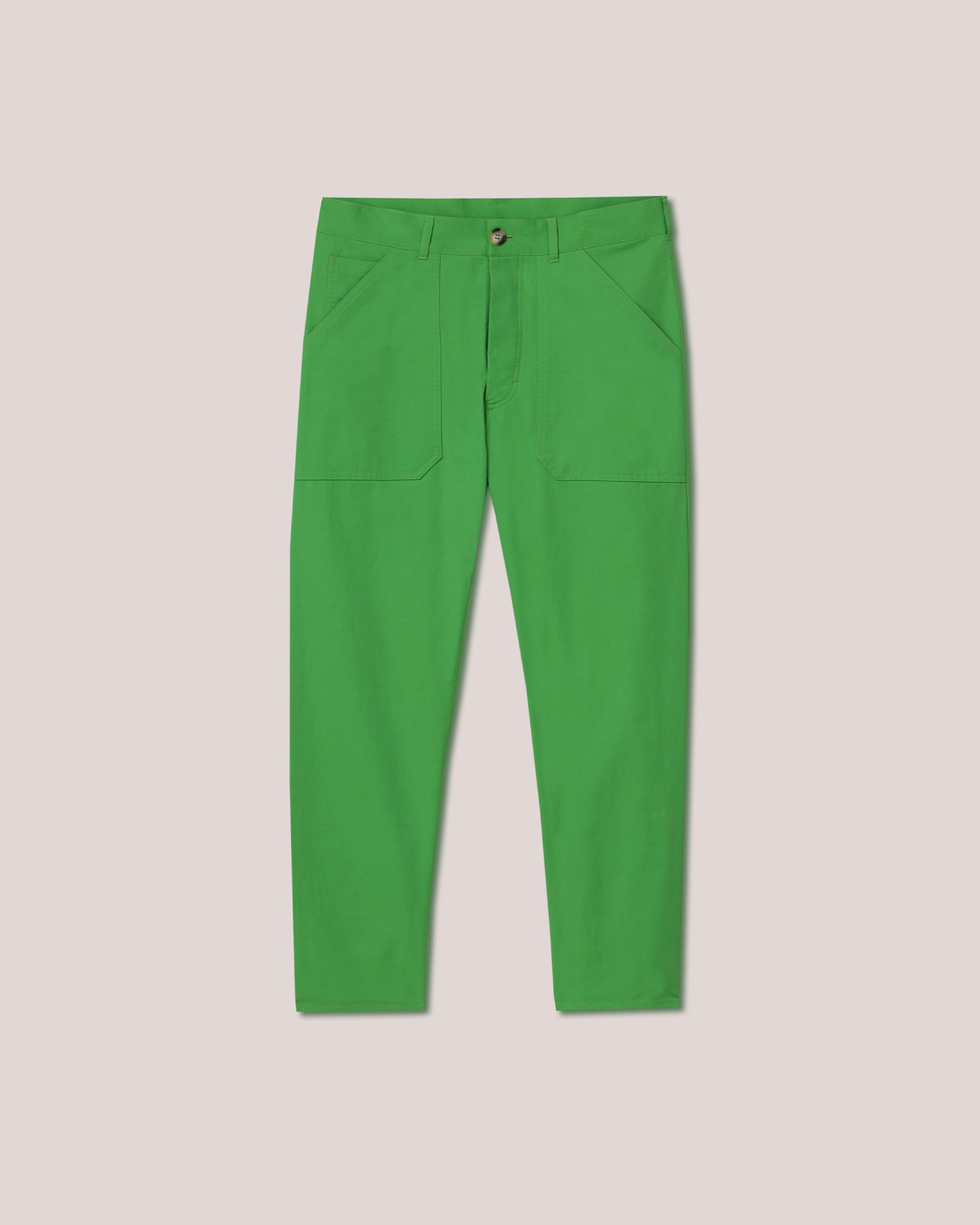 JASPER - Cropped straight-leg jeans - Green - 1