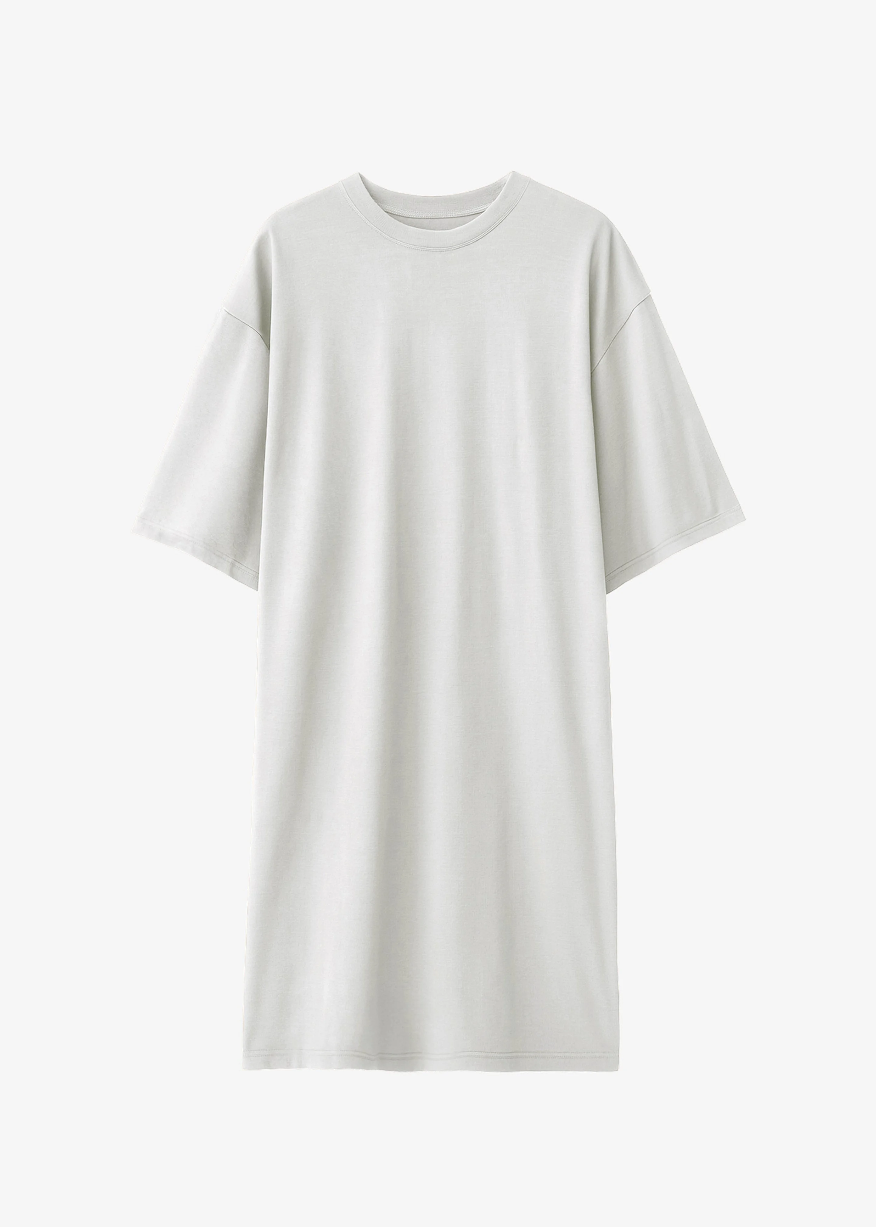 Sian Oversized T-Shirt Dress - Slate Grey - 1