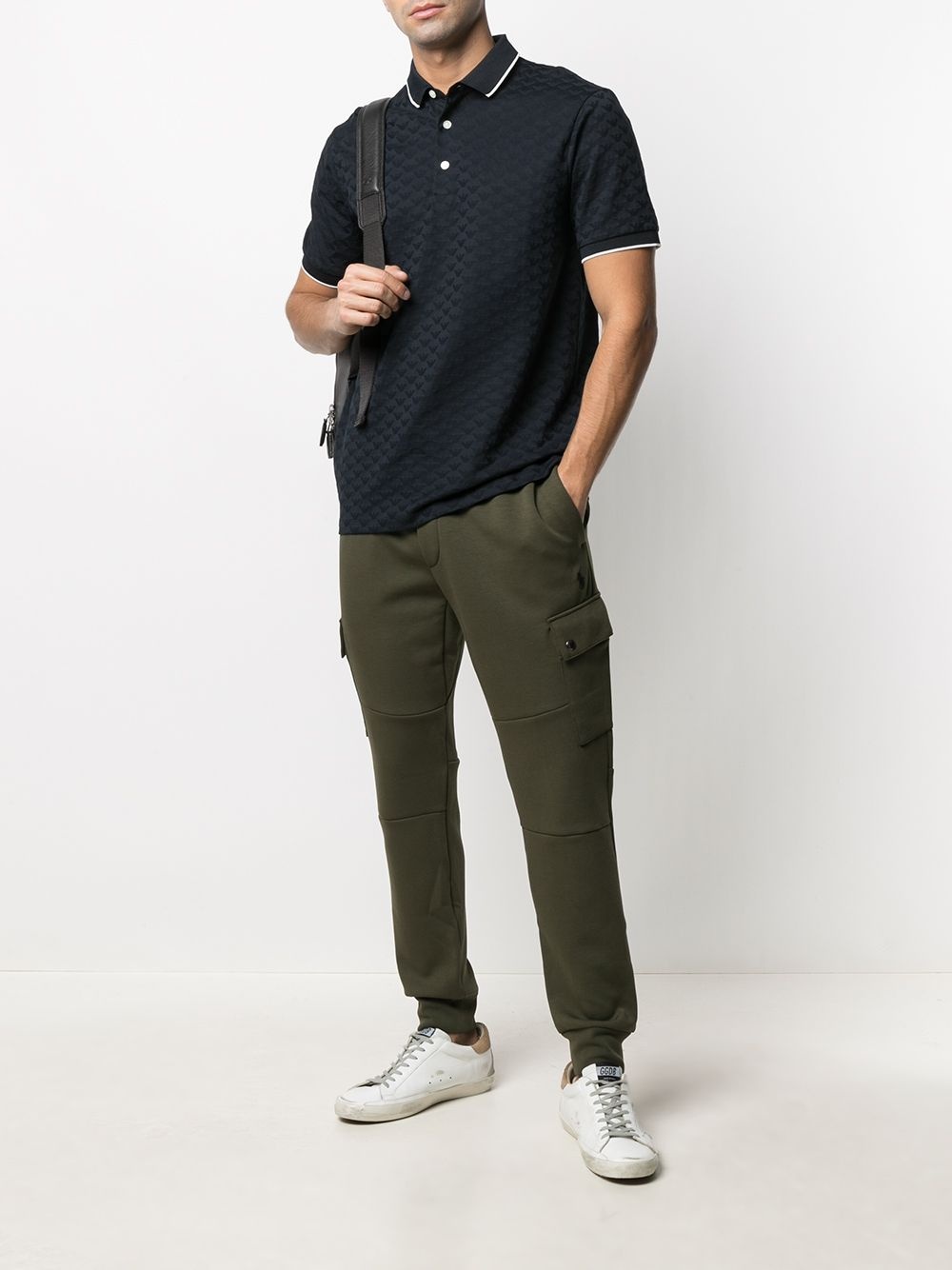 textured knit polo shirt - 2