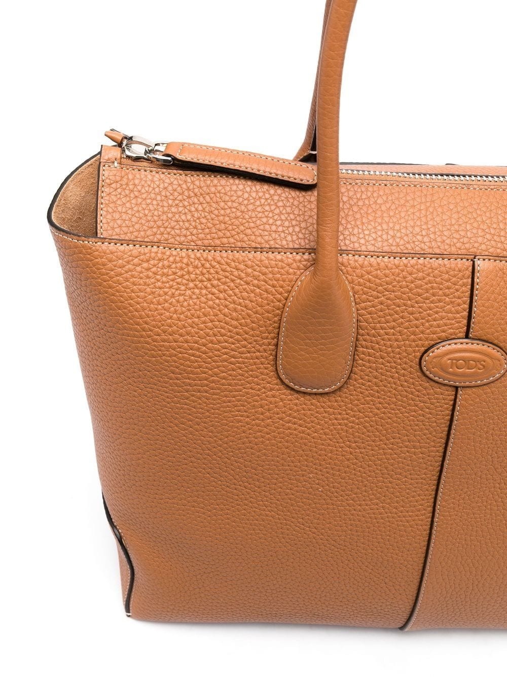 logo-patch leather tote bag - 4
