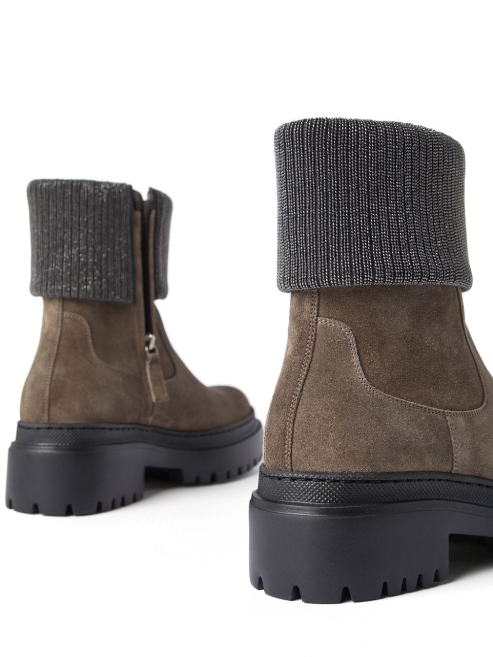 Monili-Trim block-heel ankle boots - 4