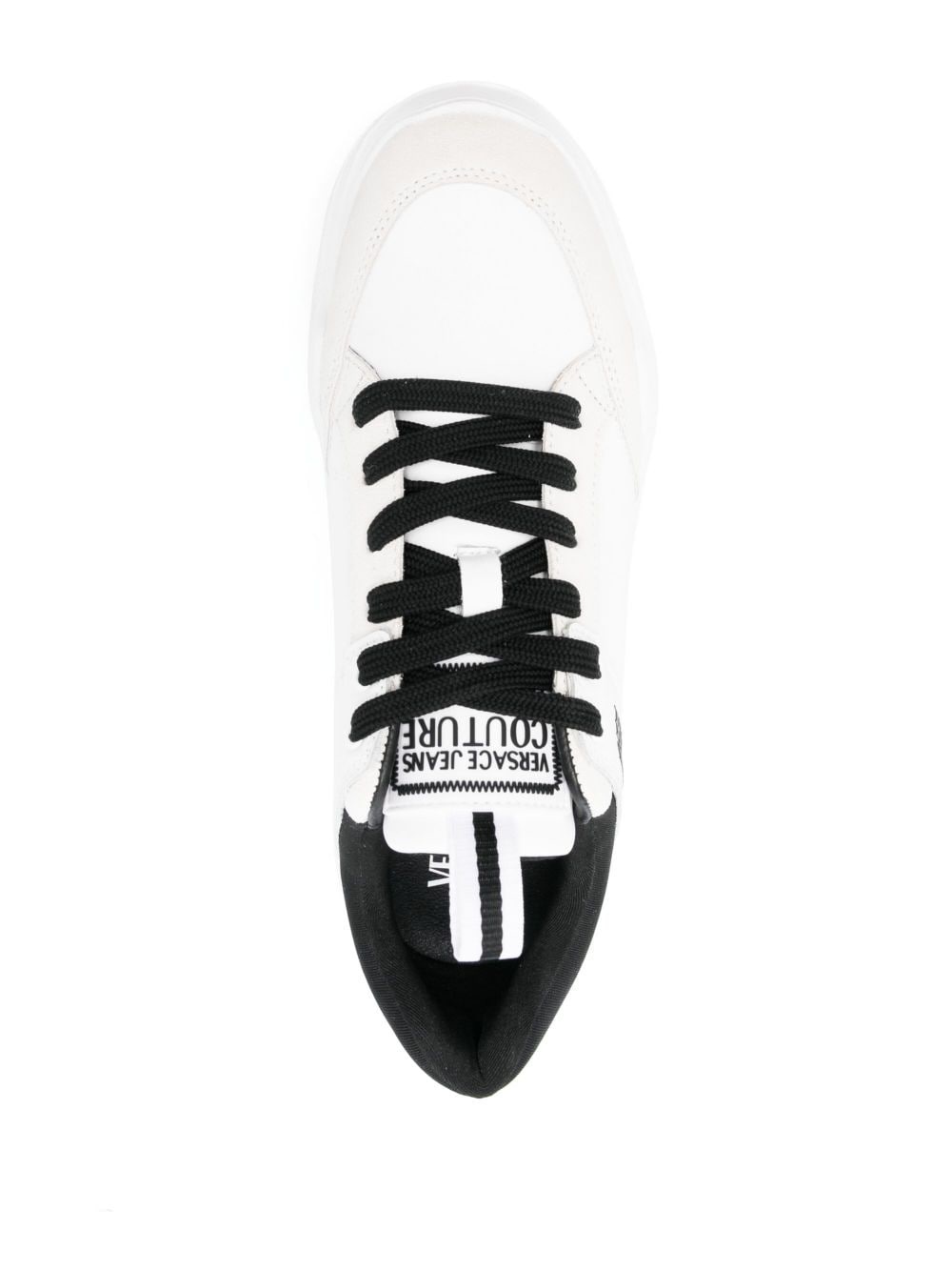 logo-print leather low-top sneakers - 4