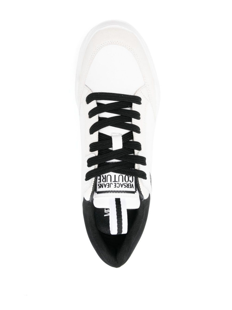 logo-print leather low-top sneakers 4