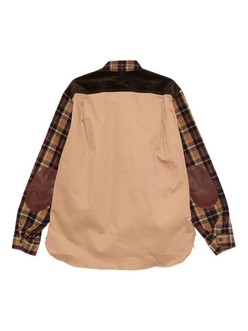 Junya Watanabe MAN panelled plaid shirt outlook