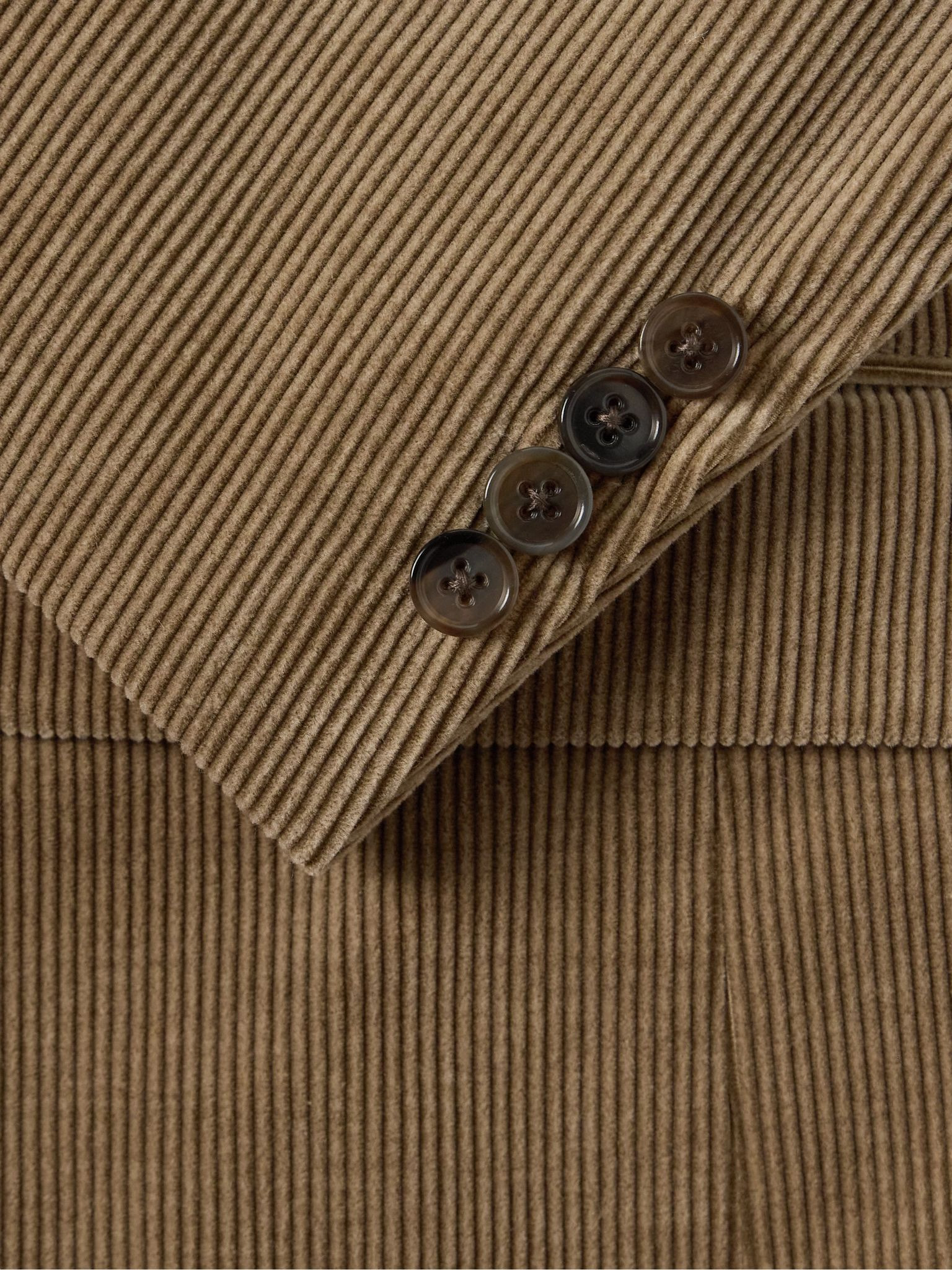 Kent Slim-Fit Cotton and Cashmere-Blend Corduroy Suit Jacket Brown - 4