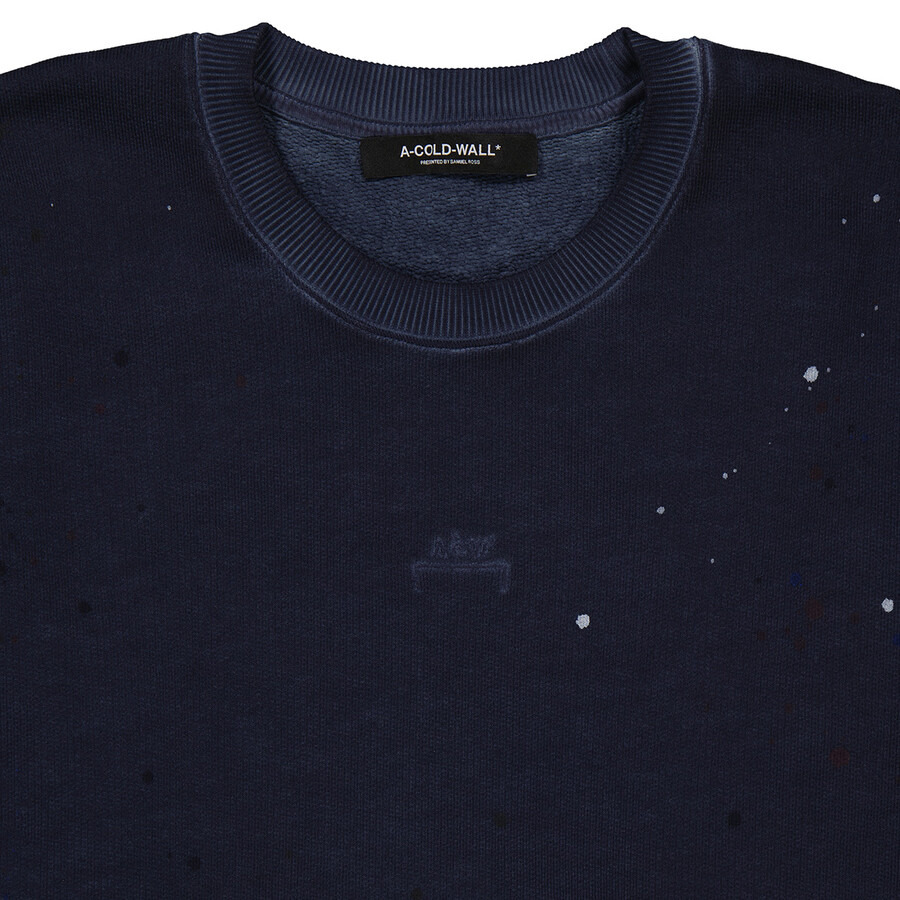 A Cold Wall Studio Cotton Crewneck Sweatshirt- Navy - 7
