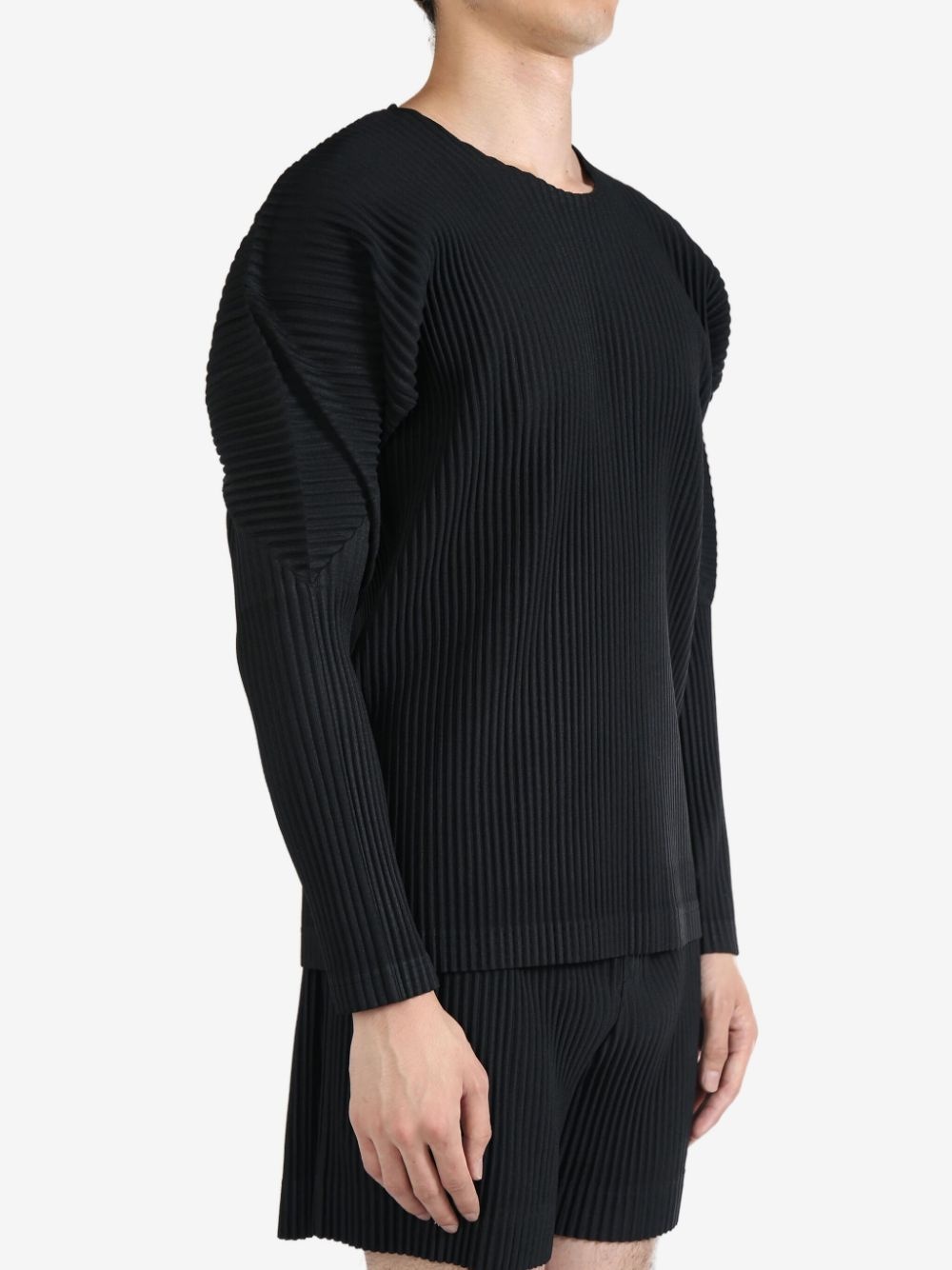 pleated long-sleeve T-shirt - 2
