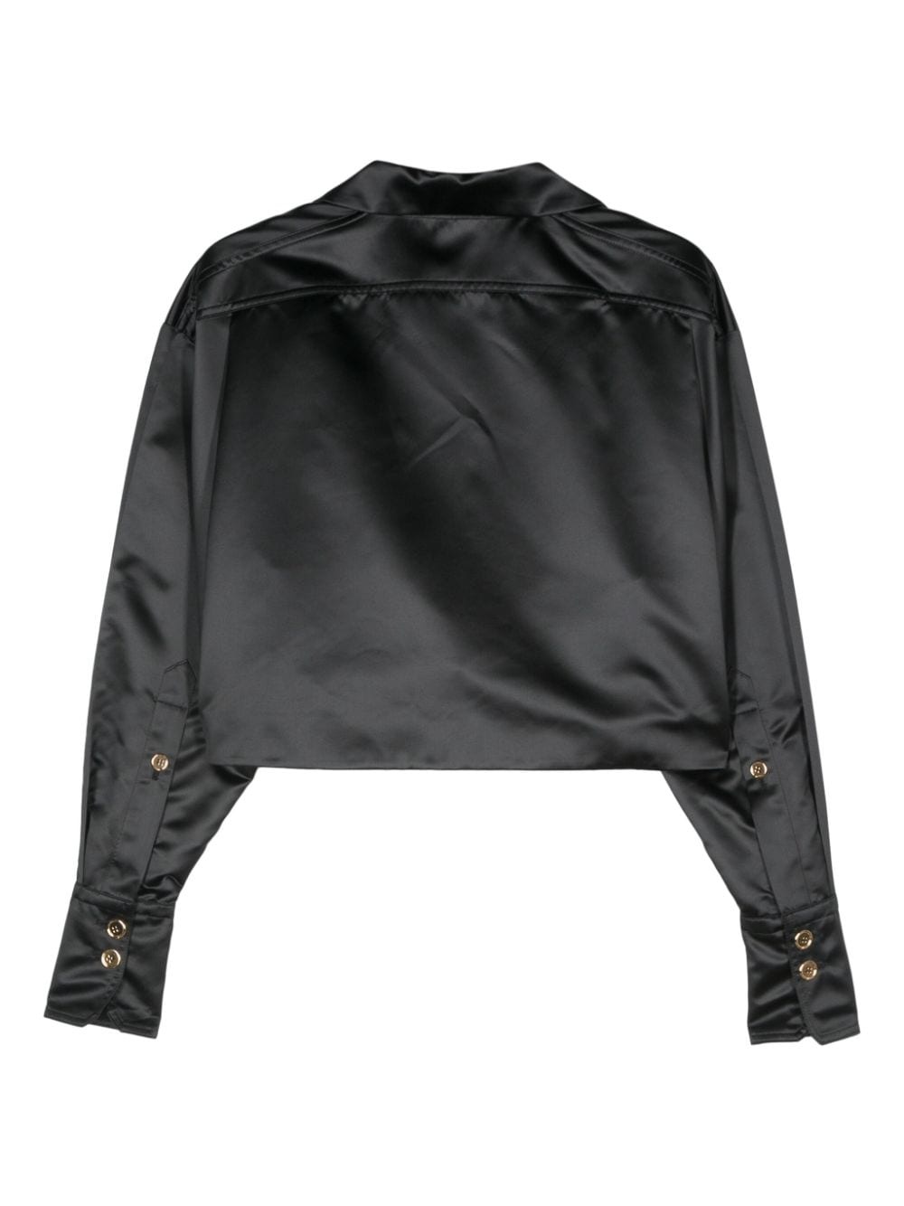 satin cropped jacket - 2