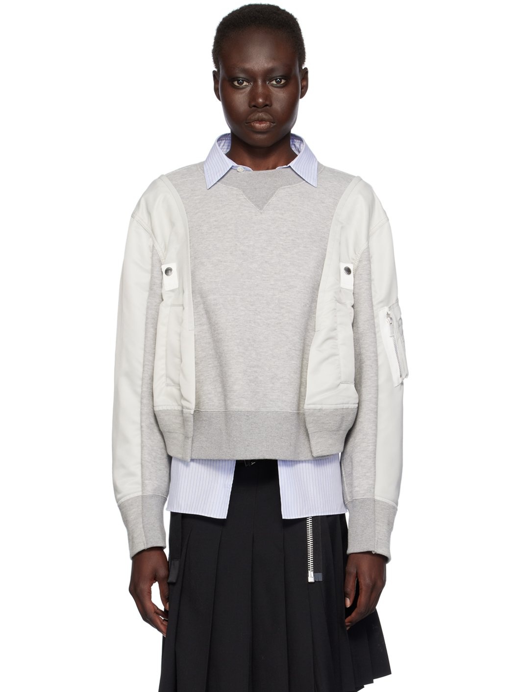 Gray Sponge Sweat Sweatshirt - 1
