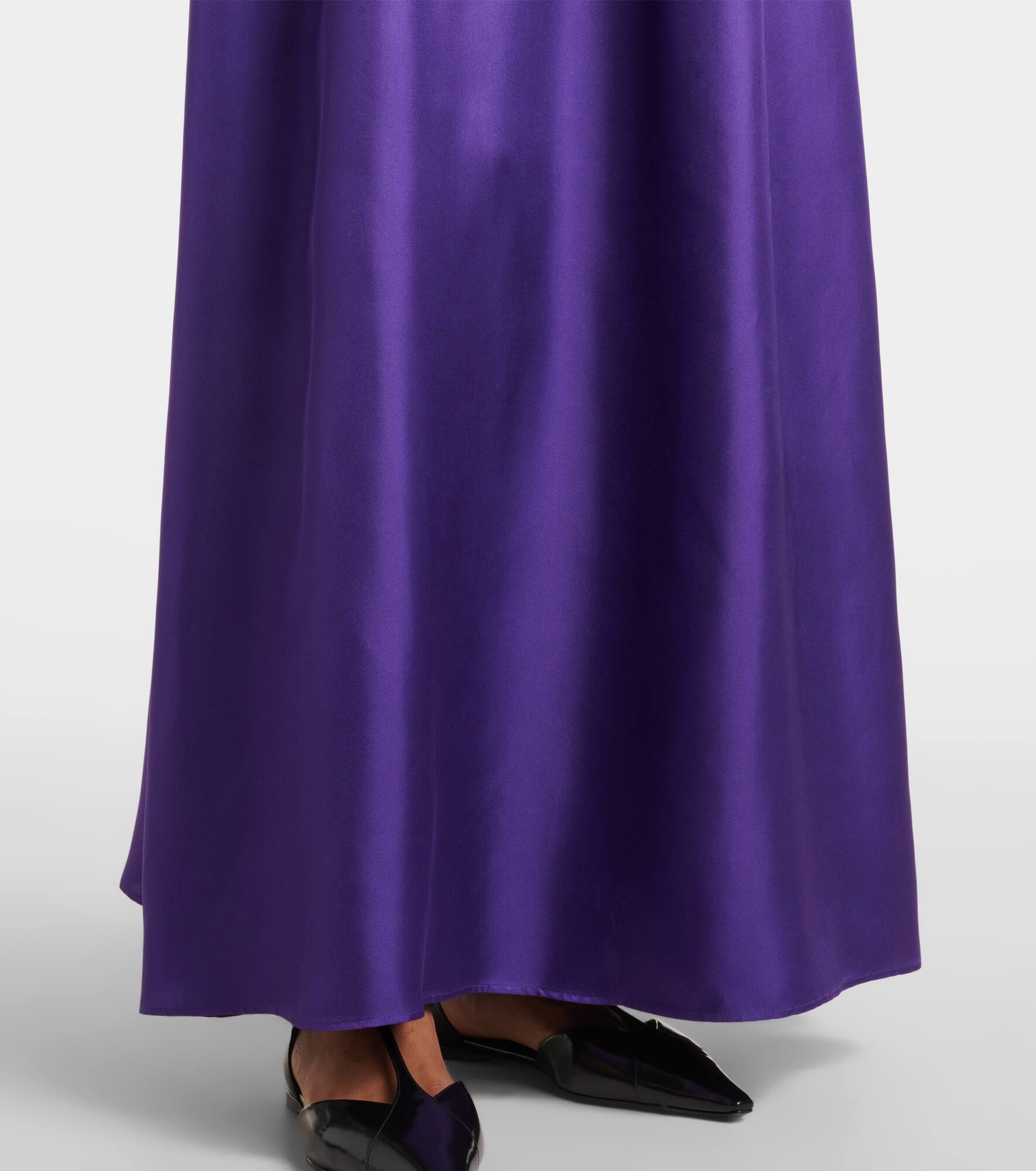 Edda pleated silk maxi dress - 6