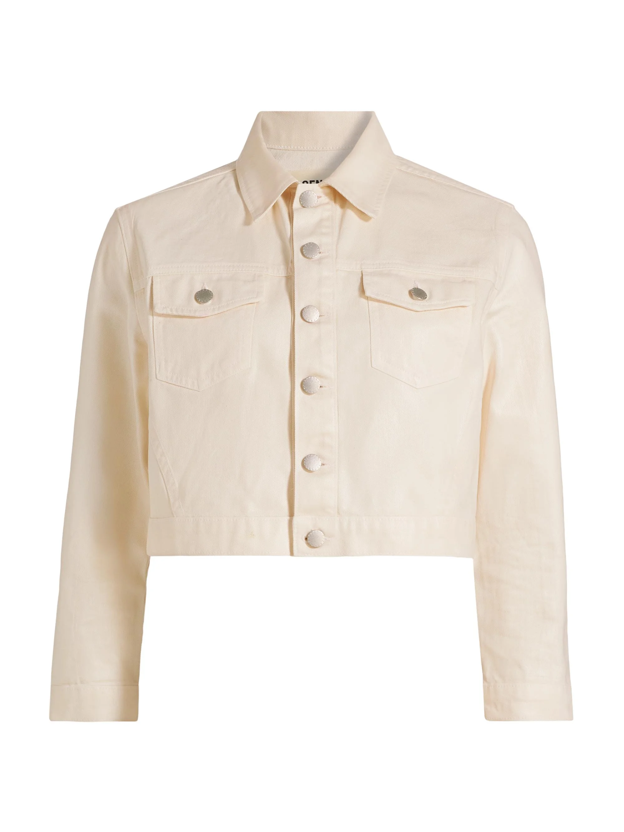 Women's Koda Coated Denim Crop Jacket - French Vanilla Coated - 1