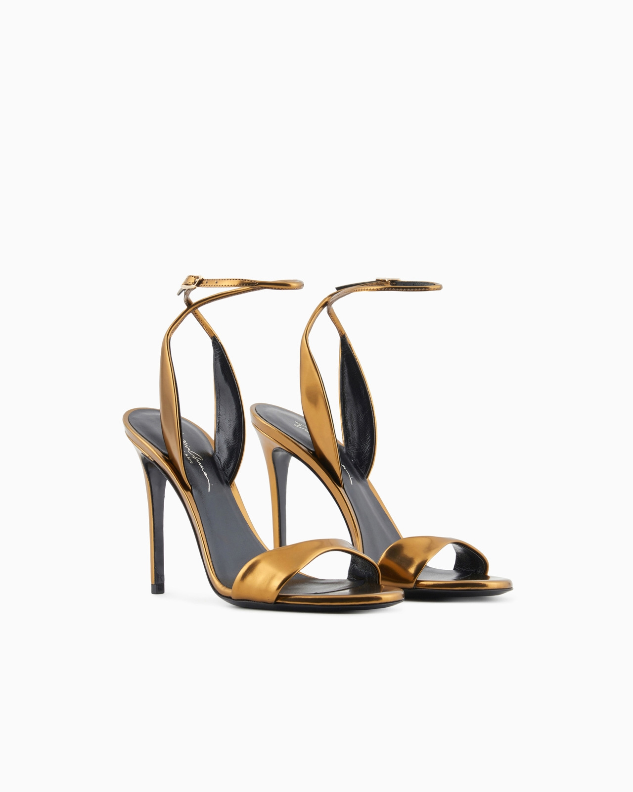 Lamé-leather heeled sandals - 2