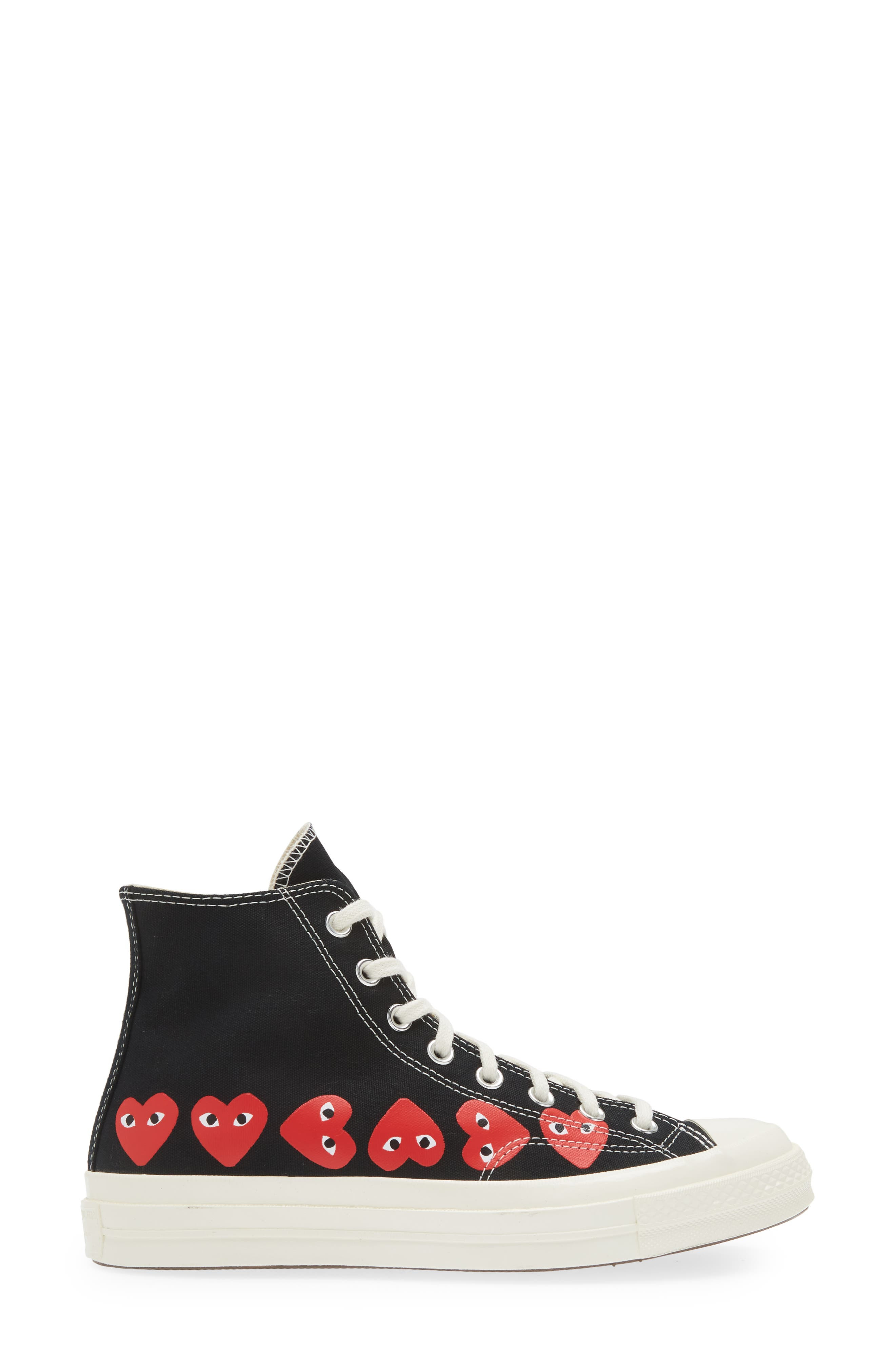 Comme des Garçons PLAY x Converse Gender Inclusive Chuck Taylor® Heart High Top Sneaker in Black at  - 3