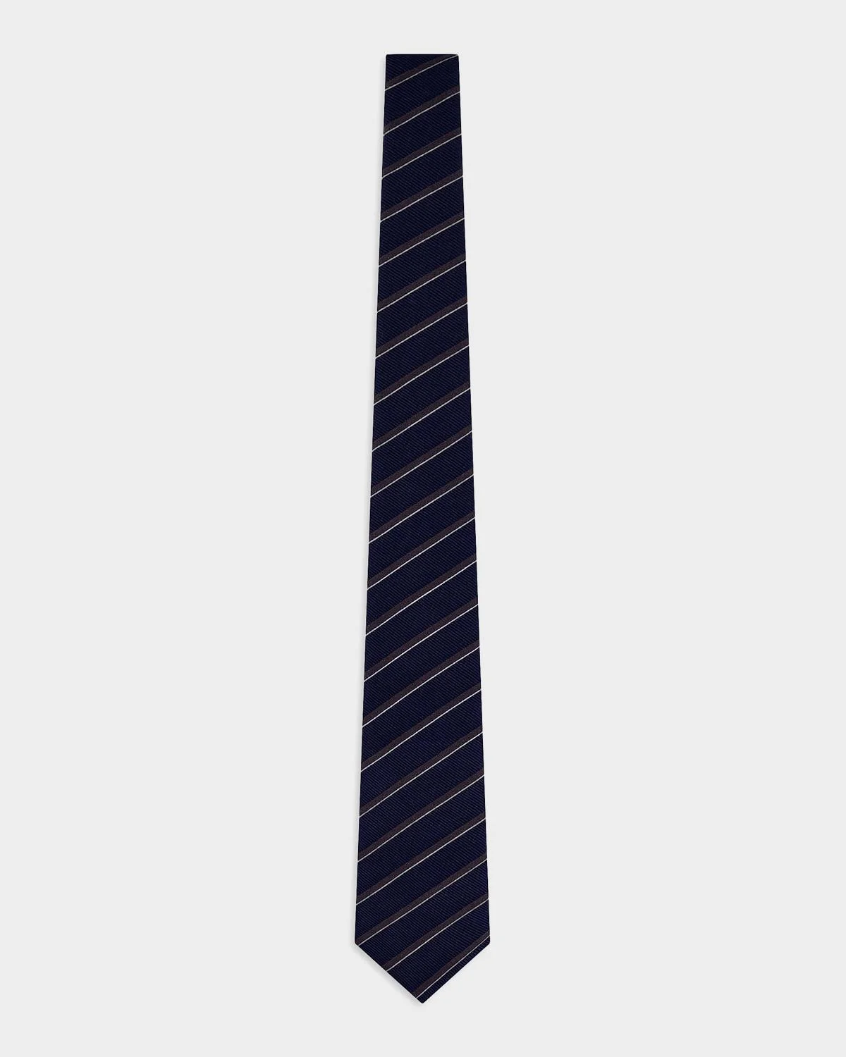 Varsity Striped Silk Tie - 1