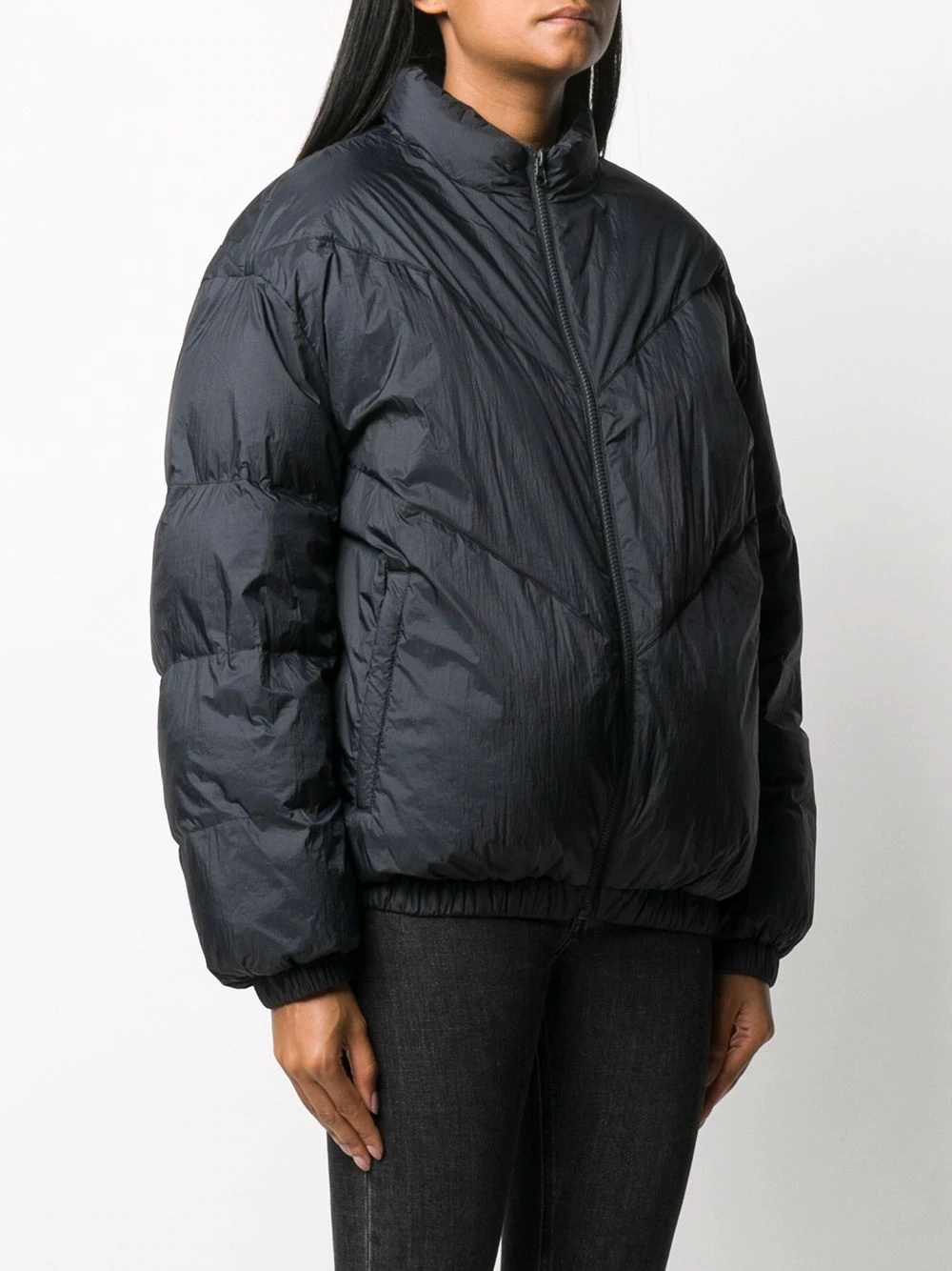 zip-up puffer jacket - 3