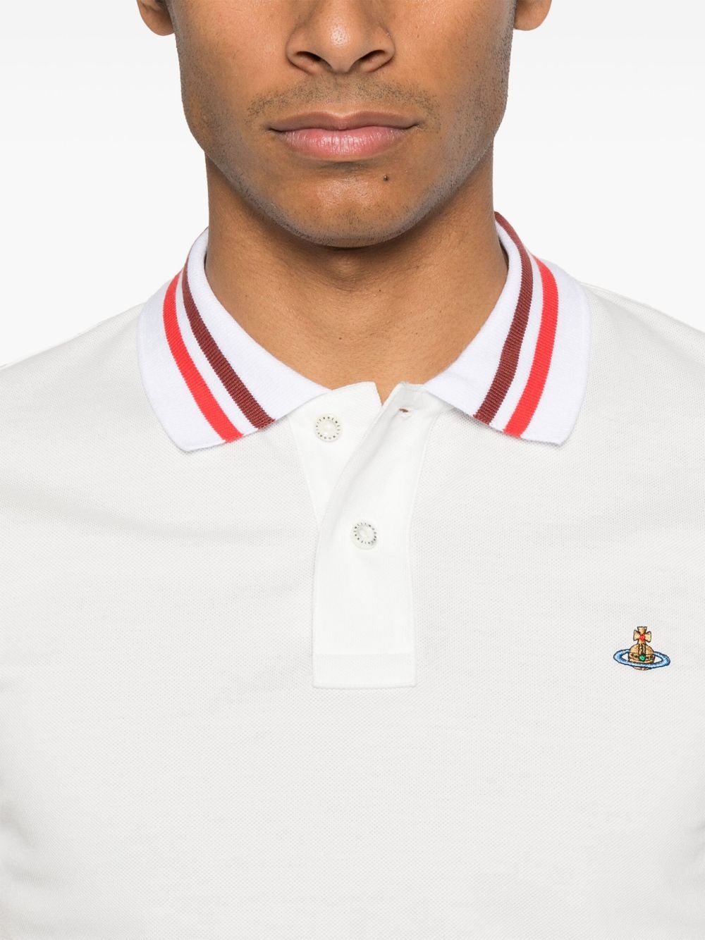 Orb-embroidered polo shirt - 4