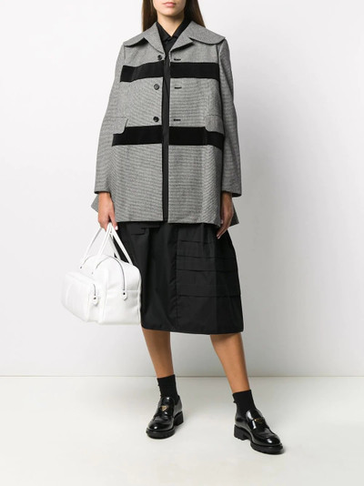 Comme des Garçons Comme des Garçons stripe-panel hounds-tooth coat outlook