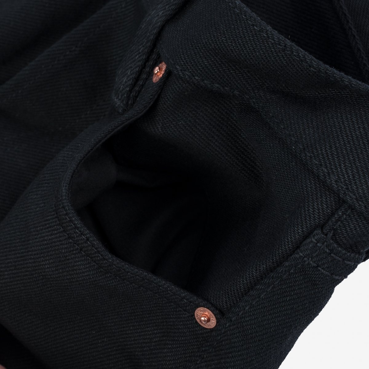 IH-666S-SB 21oz Selvedge Denim Slim Straight Cut - Superblack Non-Fade - 15