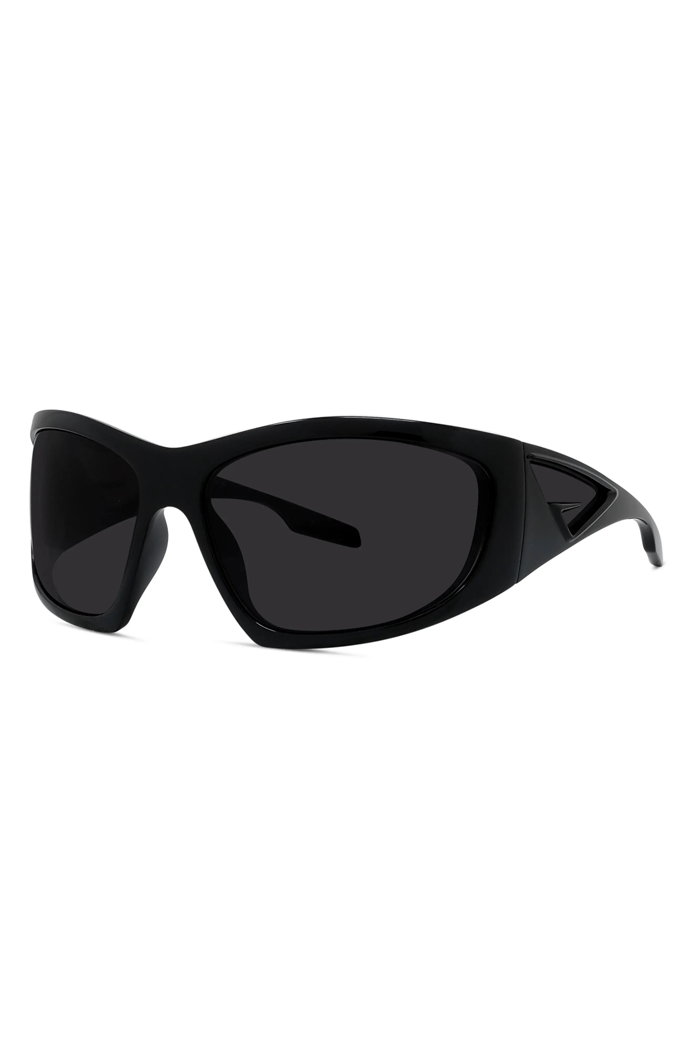 Givcut 67mm Oversize Geometric Sunglasses in Shiny Black /Smoke - 2