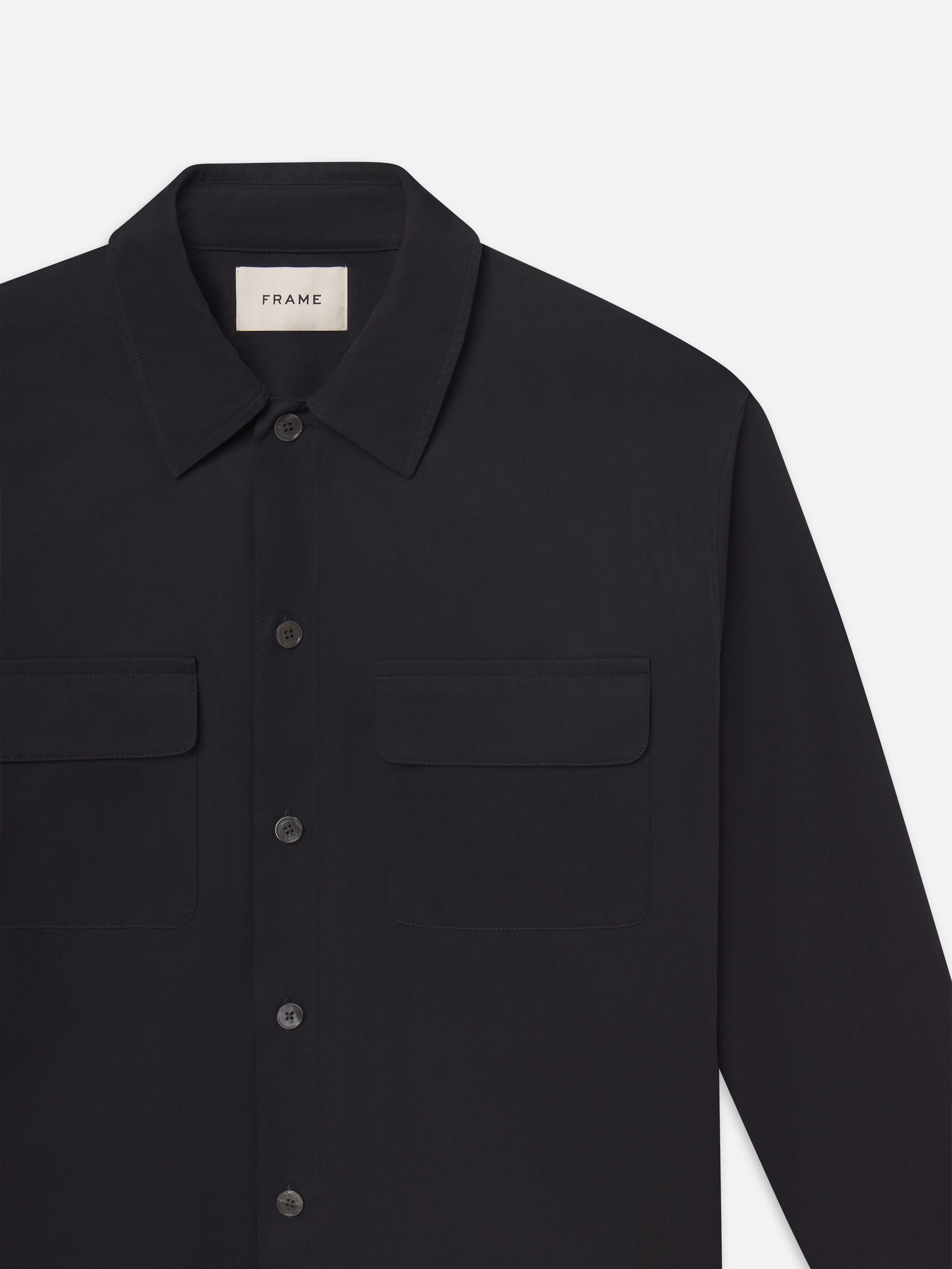 Double Pocket Over Shirt in Dark Navy - 4