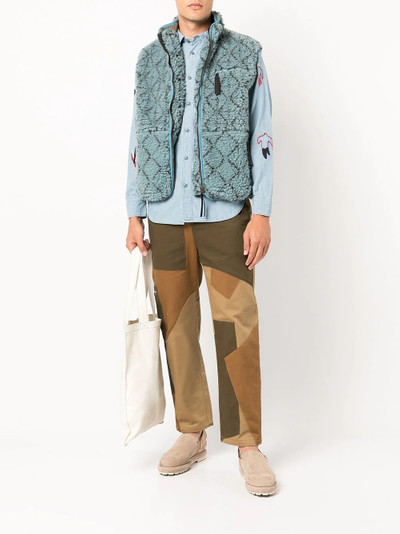 Kapital Do-Gi Sashiko fleece reversible vest outlook