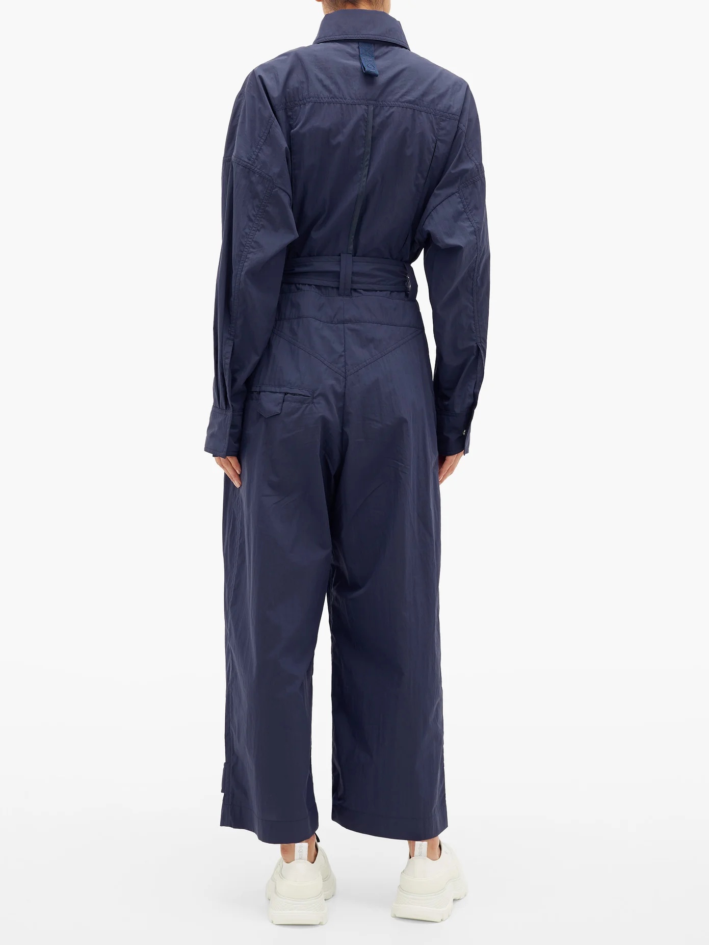 Tuta belted cotton-blend taffeta jumpsuit - 5