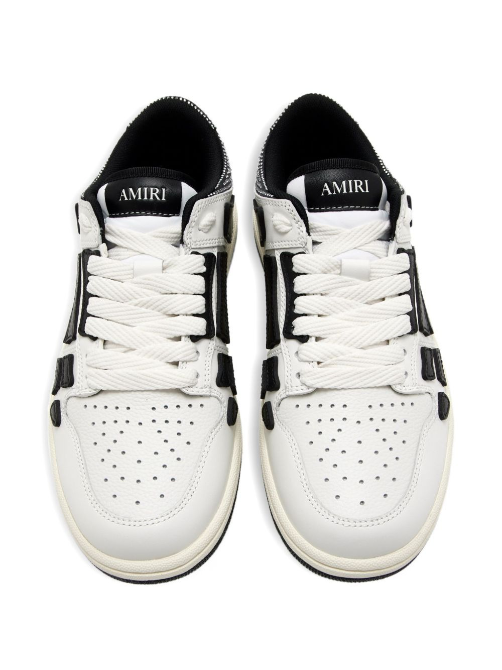 crystal-embellished bone sneakers - 4
