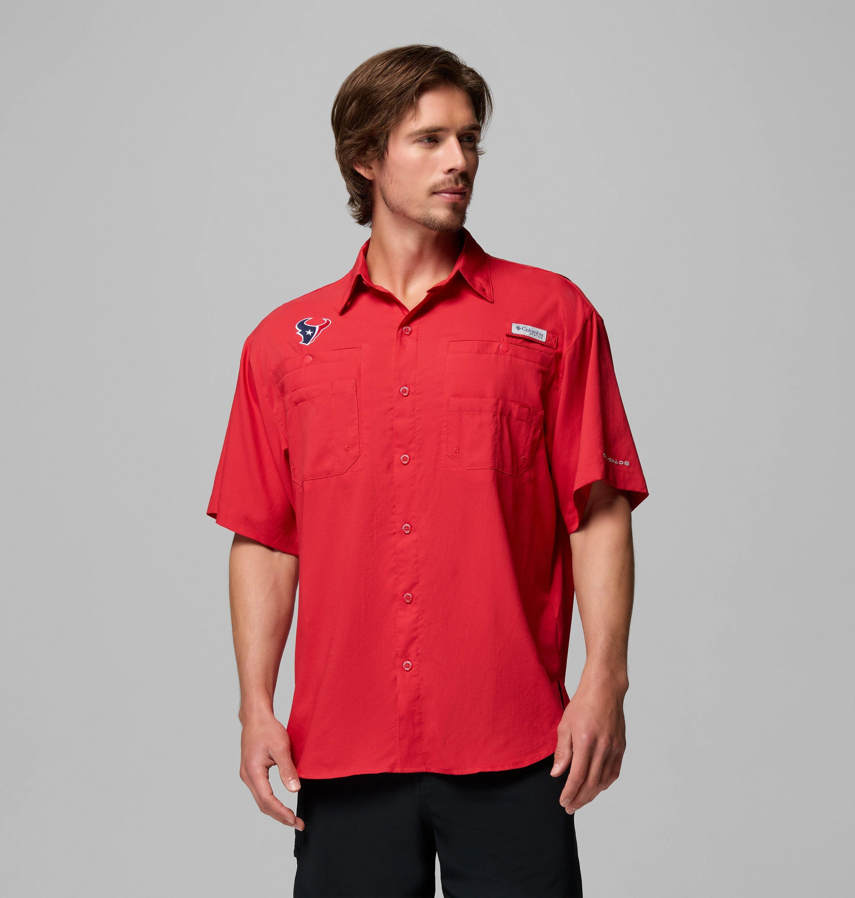 Men's PFG Tamiami Short Sleeve Shirt - Houston Texans - 1