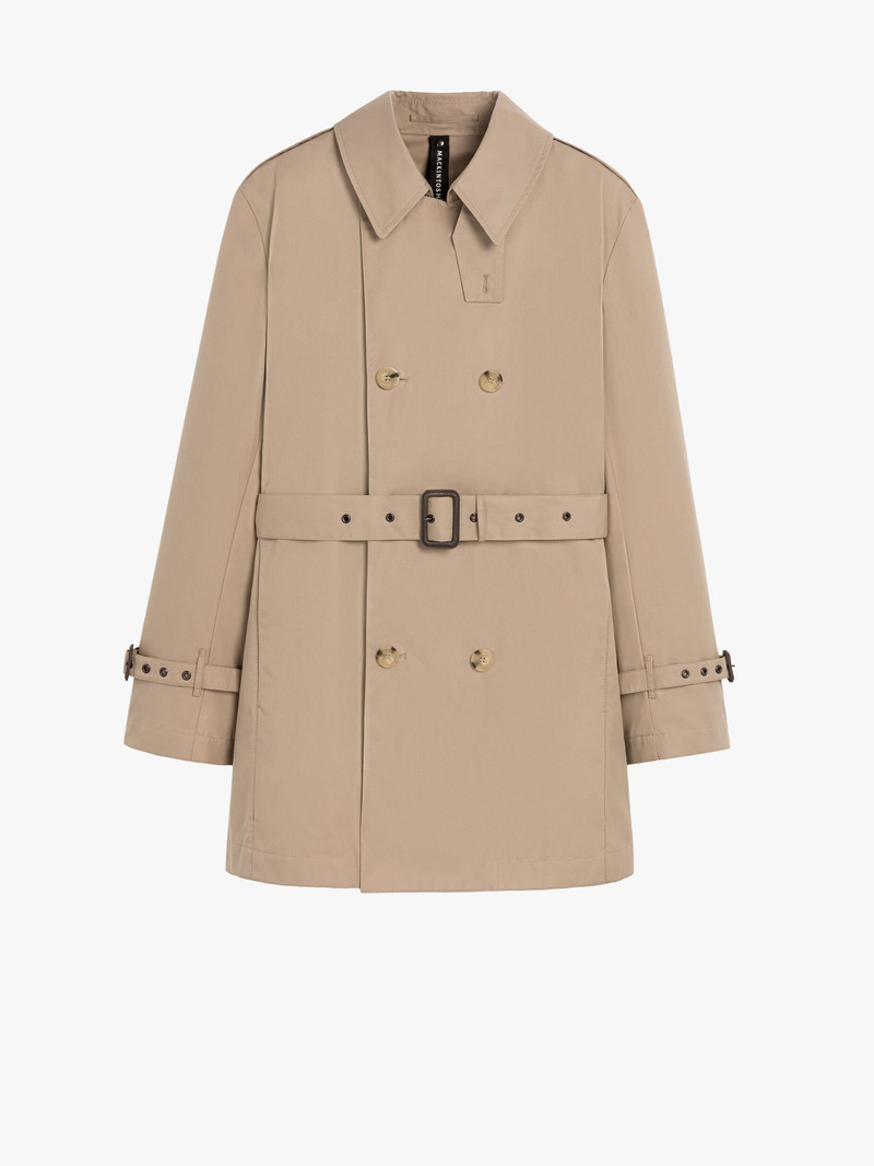 ST JOHN BEIGE GABARDINE COTTON SHORT TRENCH COAT 1