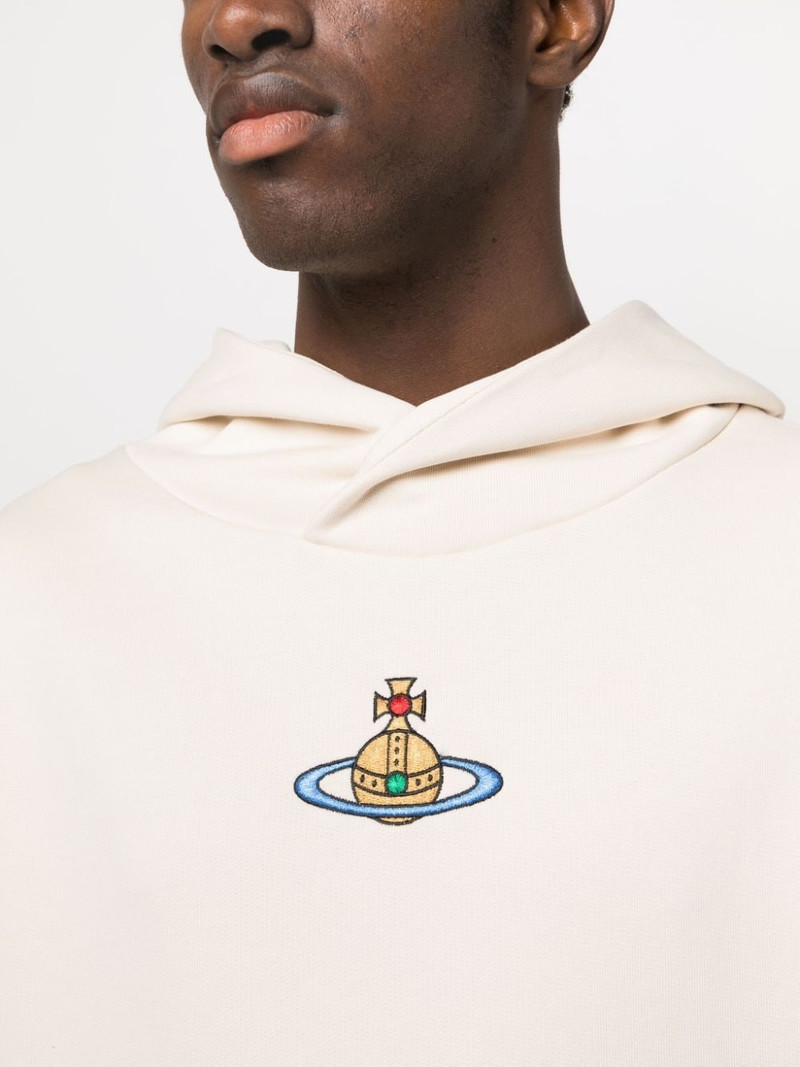 Orb-embroidered cotton hoodie 5