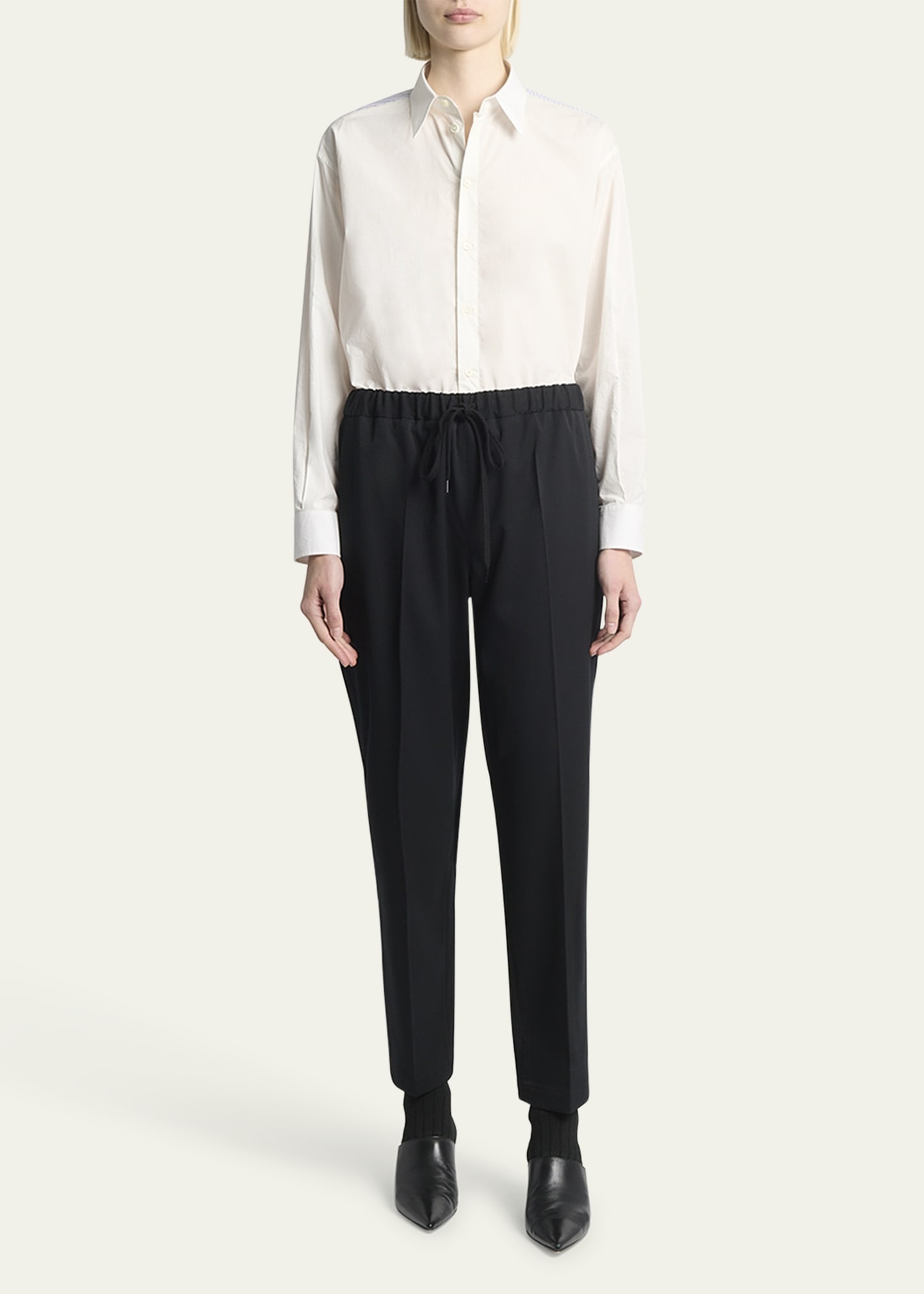 Wool Drawstring Pants - 2